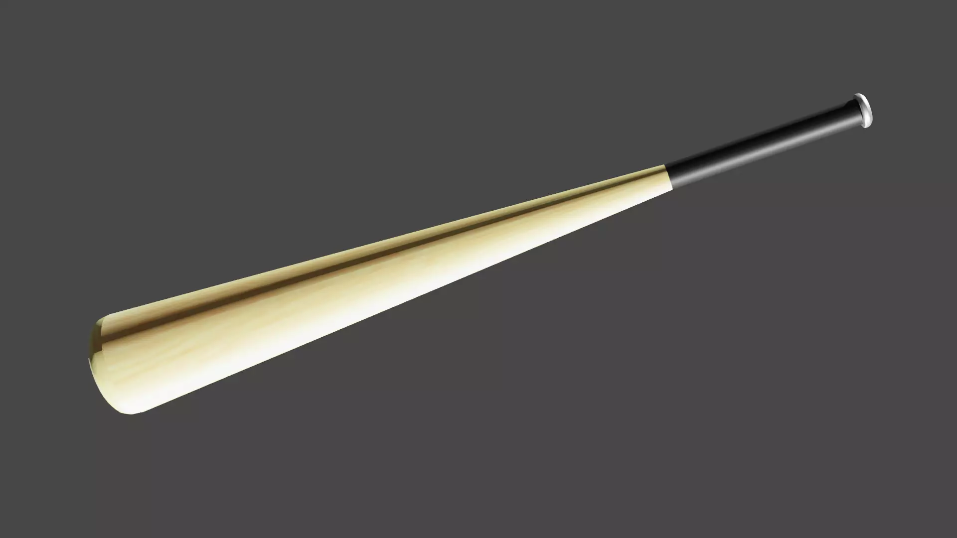 Baseball bat Low-poly 3D model_0