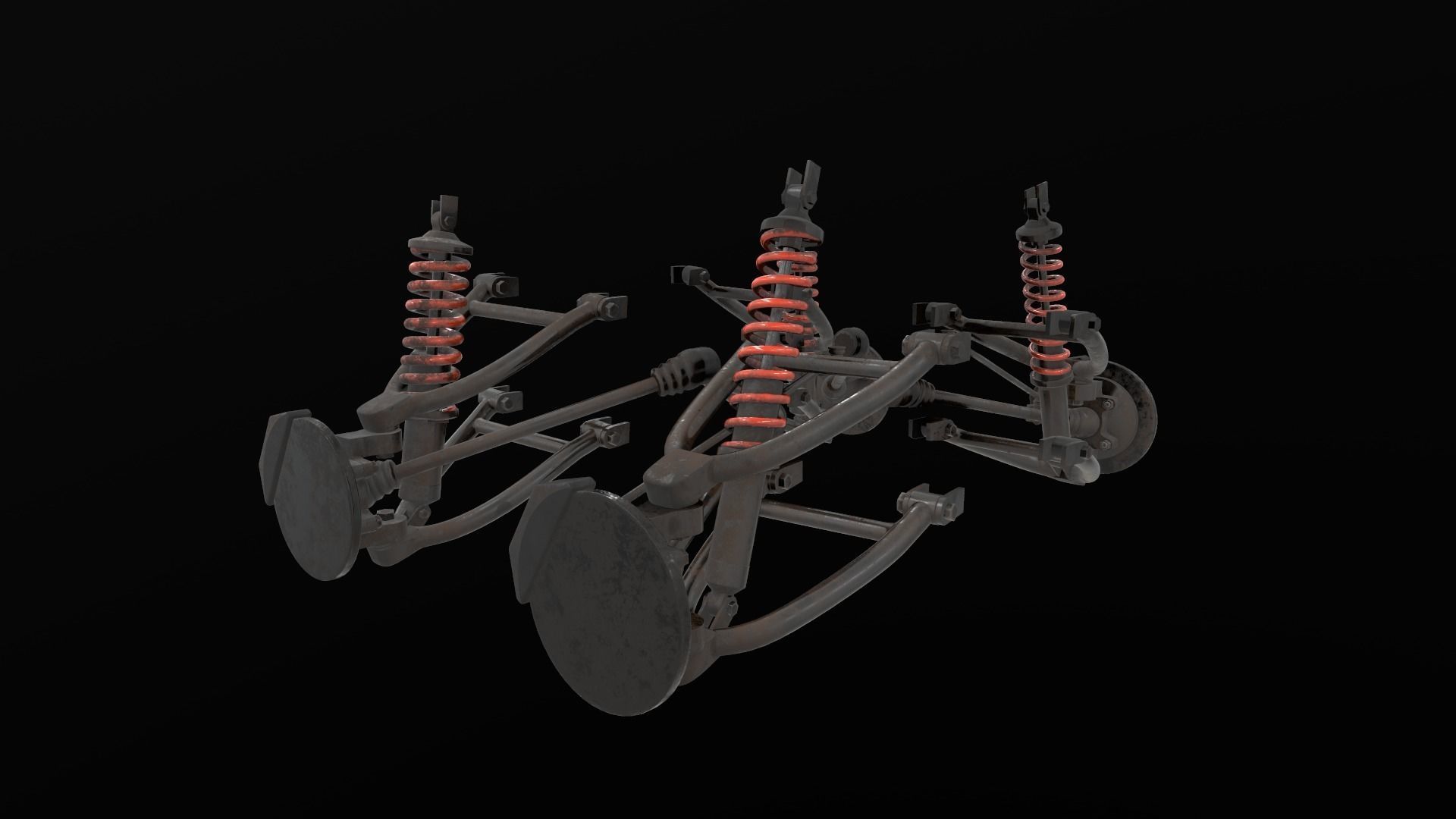 Car suspension 3D model CGTrader