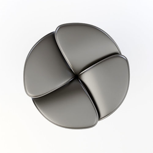 Blossom Stool Anthracite 3D model 6