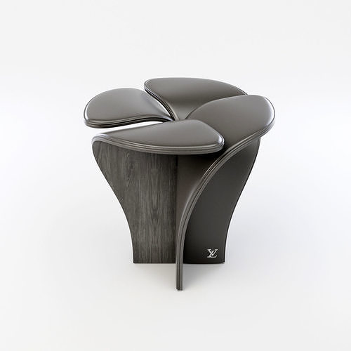 Blossom Stool Anthracite 3D model 4