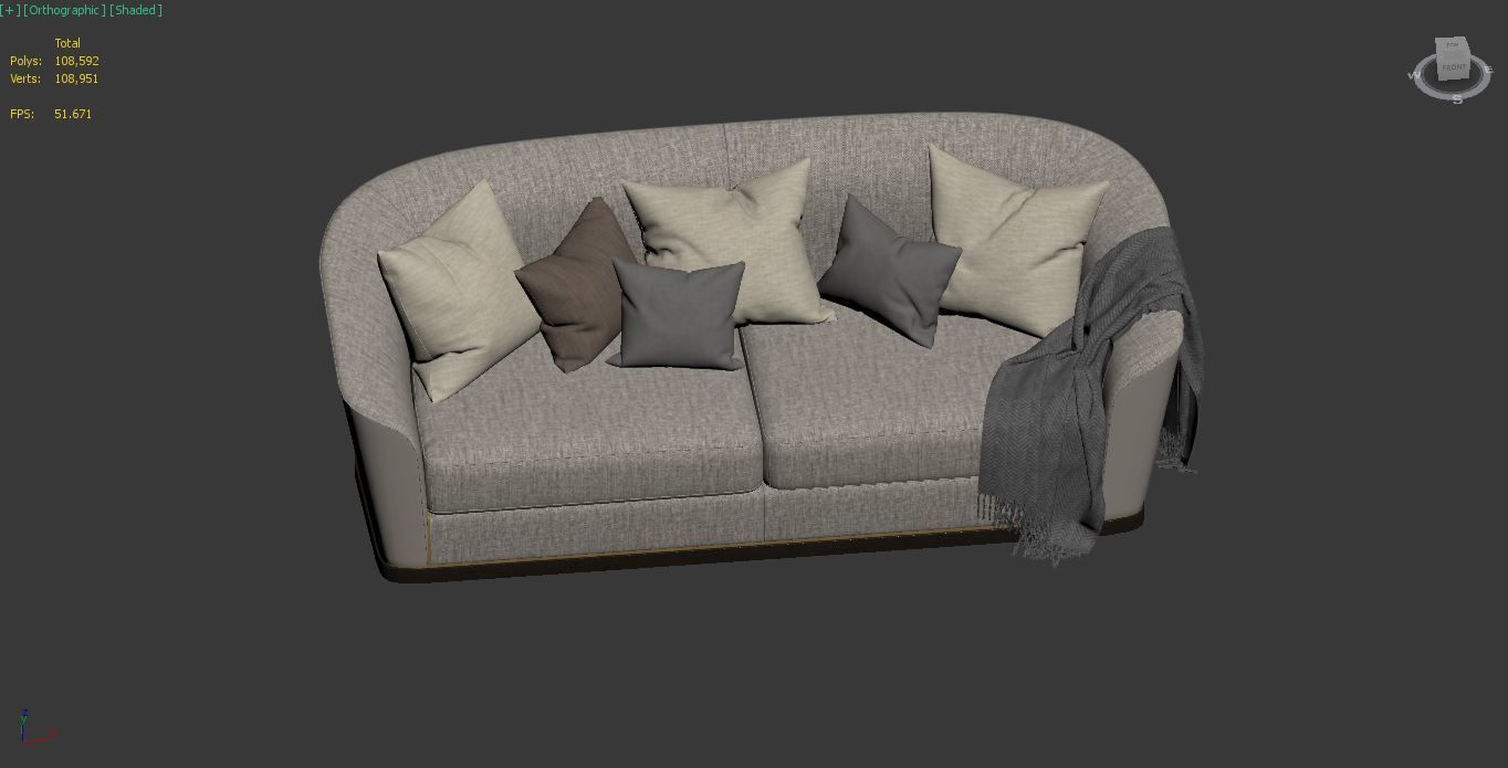 LUXURY POMONA SOFA WITH SLOPING ARMRESTS 3D model_7