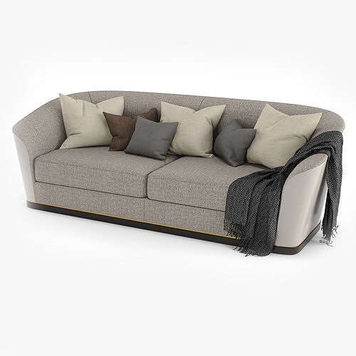 LUXURY POMONA SOFA WITH SLOPING ARMRESTS 3D model