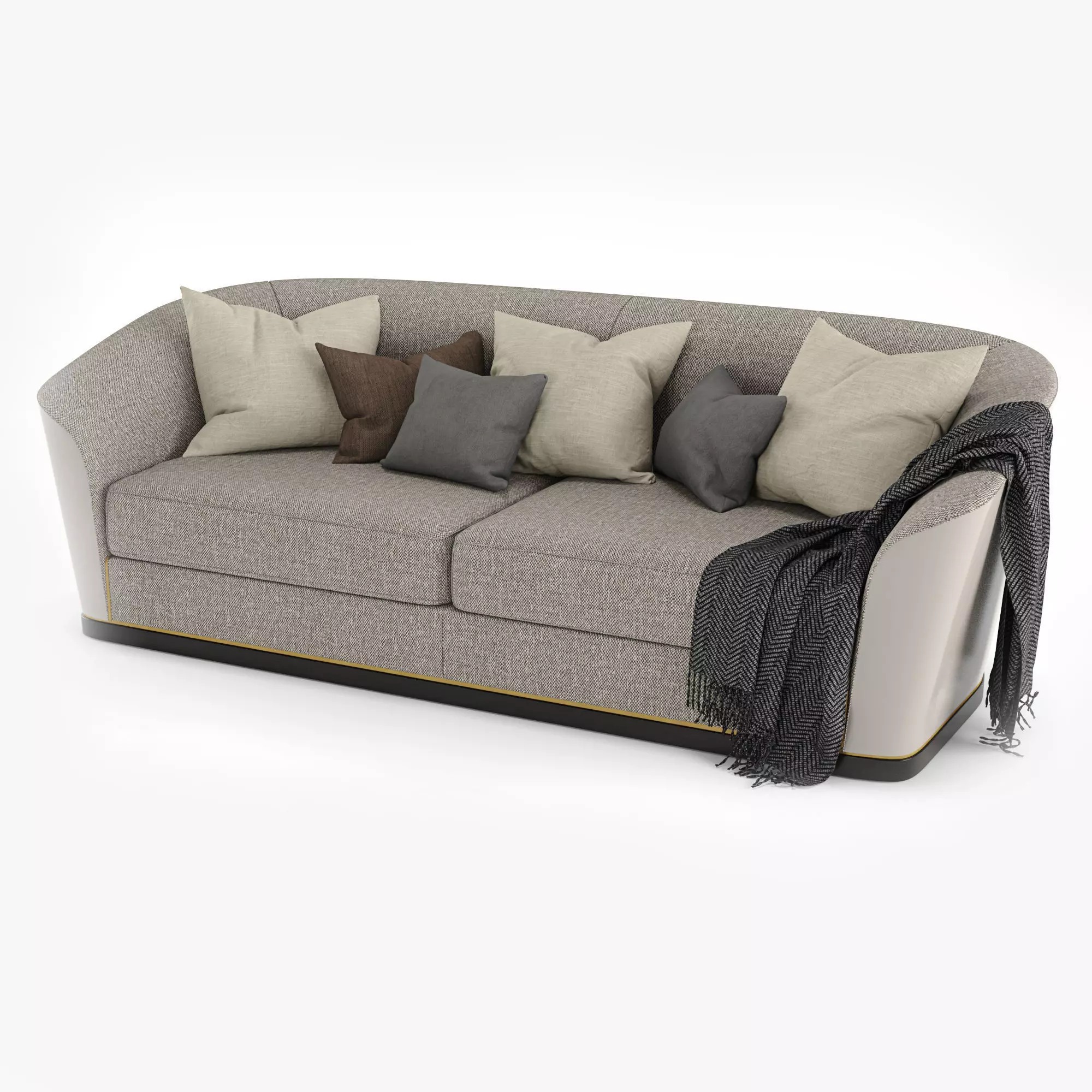 LUXURY POMONA SOFA WITH SLOPING ARMRESTS 3D model_0