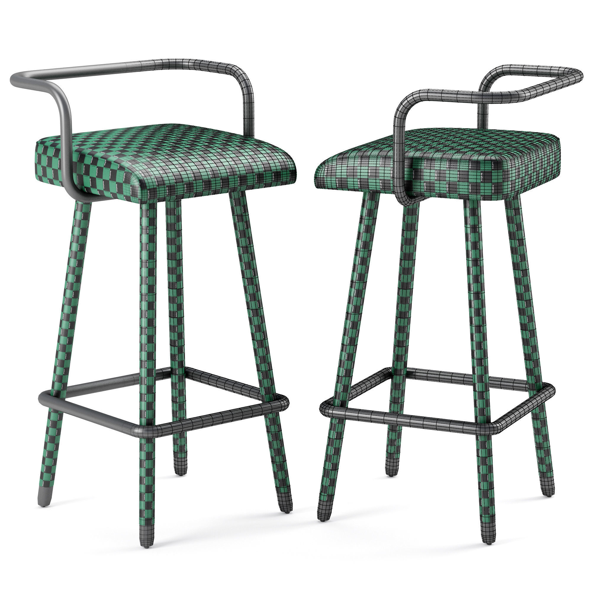 Armrest-B Barstool 3D model_4