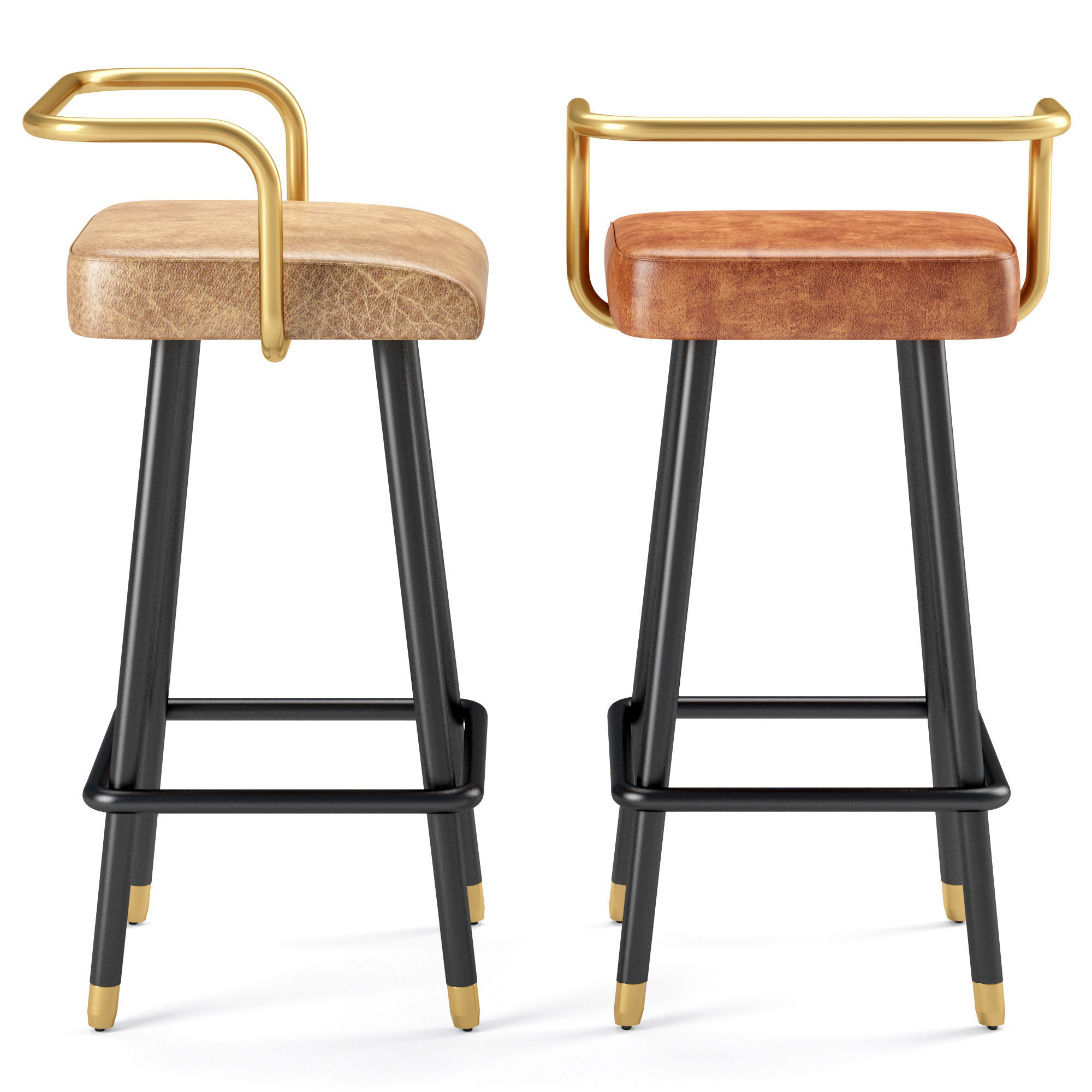 Armrest-B Barstool 3D model_2