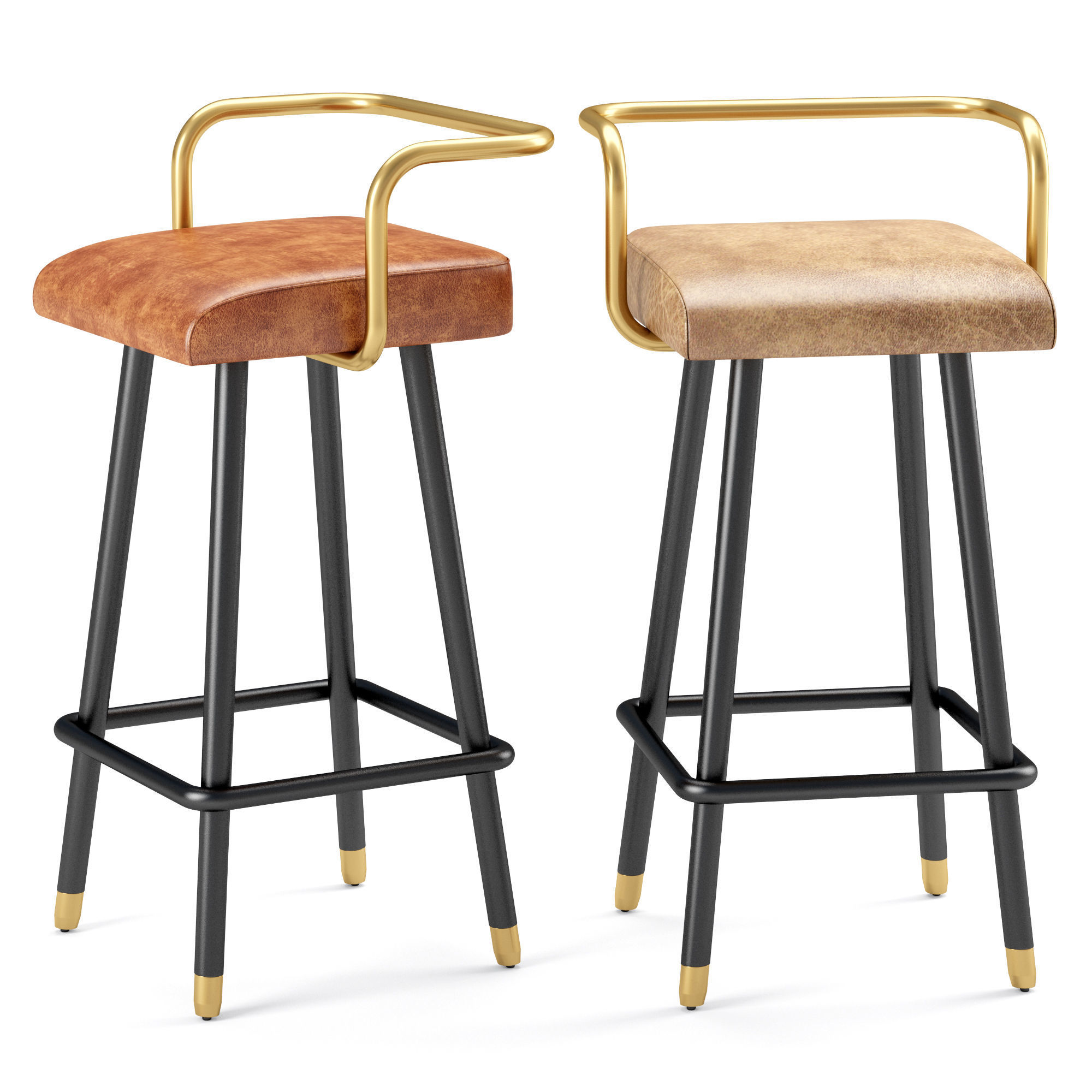 Armrest-B Barstool 3D model_1