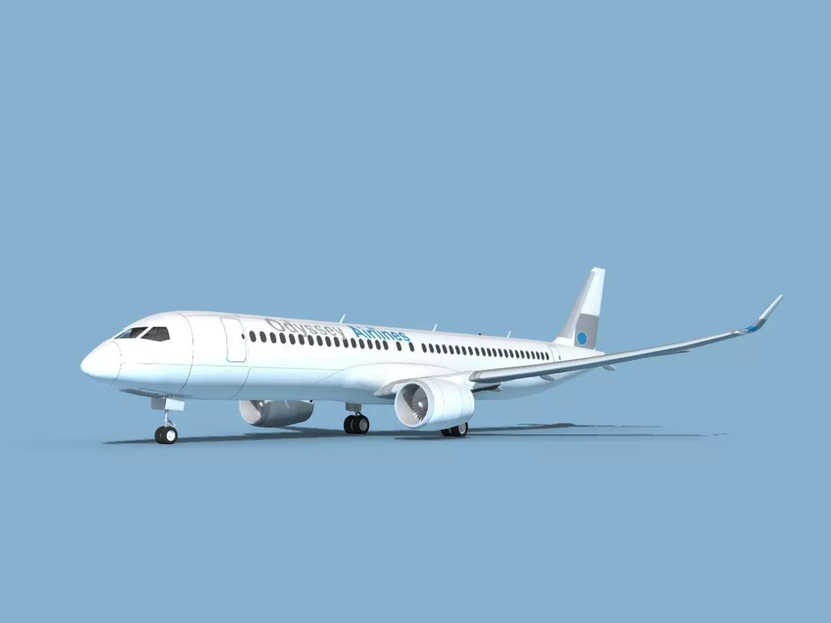 Airbus A220-300 Odyssey 3D model_0