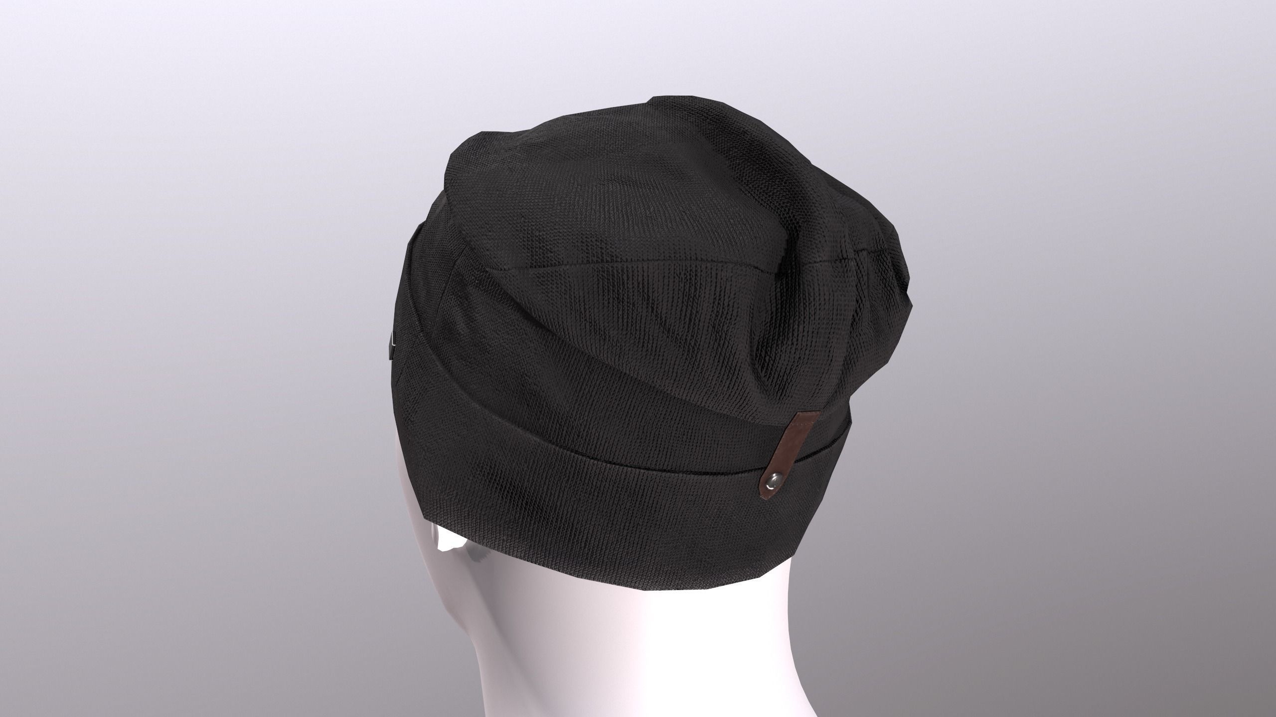 Beanie Hat Low-poly 3D model_9