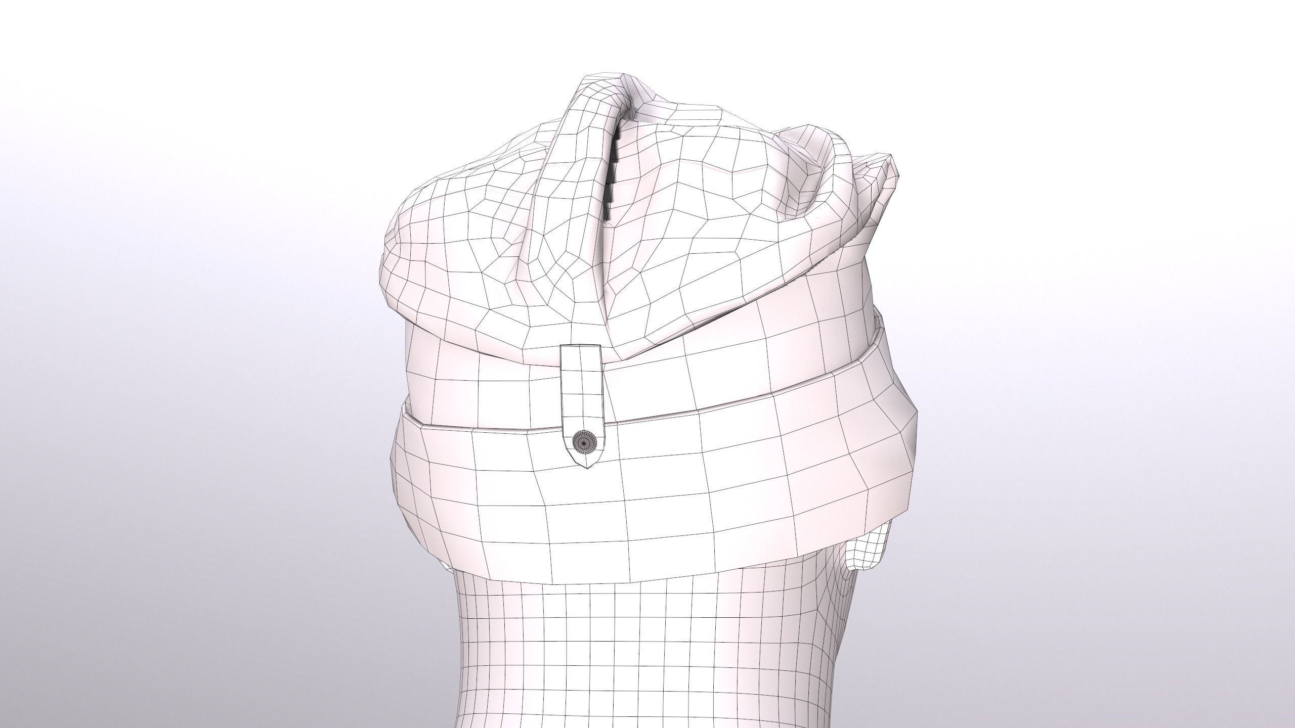 Beanie Hat Low-poly 3D model_14
