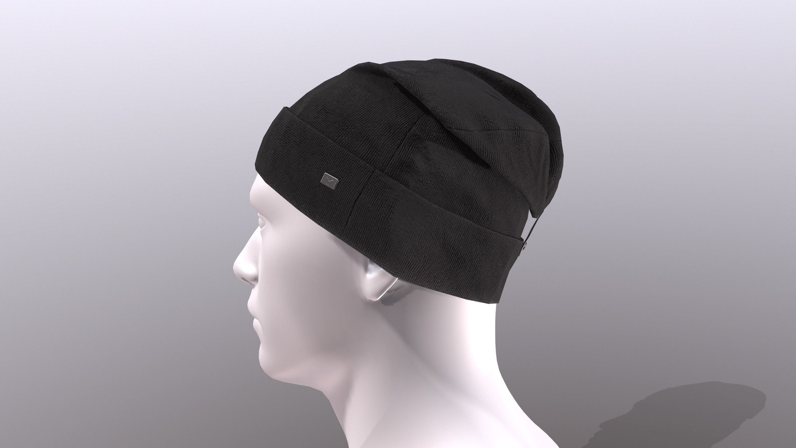 Beanie Hat Low-poly 3D model_12