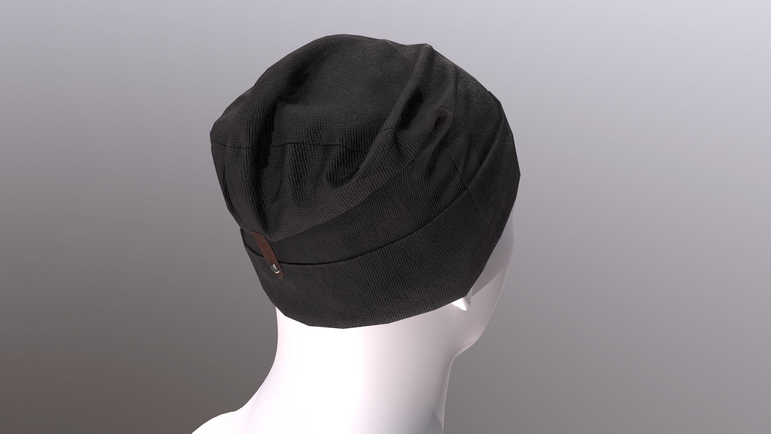 Beanie Hat Low-poly 3D model_11