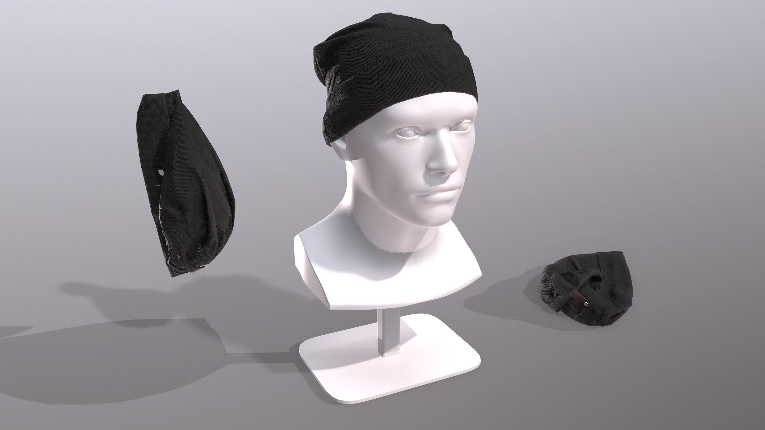 Beanie Hat Low-poly 3D model_17