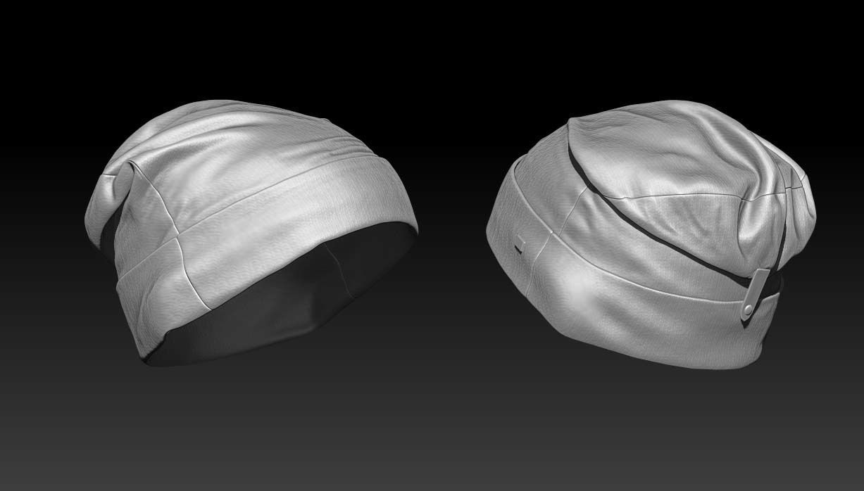 Beanie Hat Low-poly 3D model_21