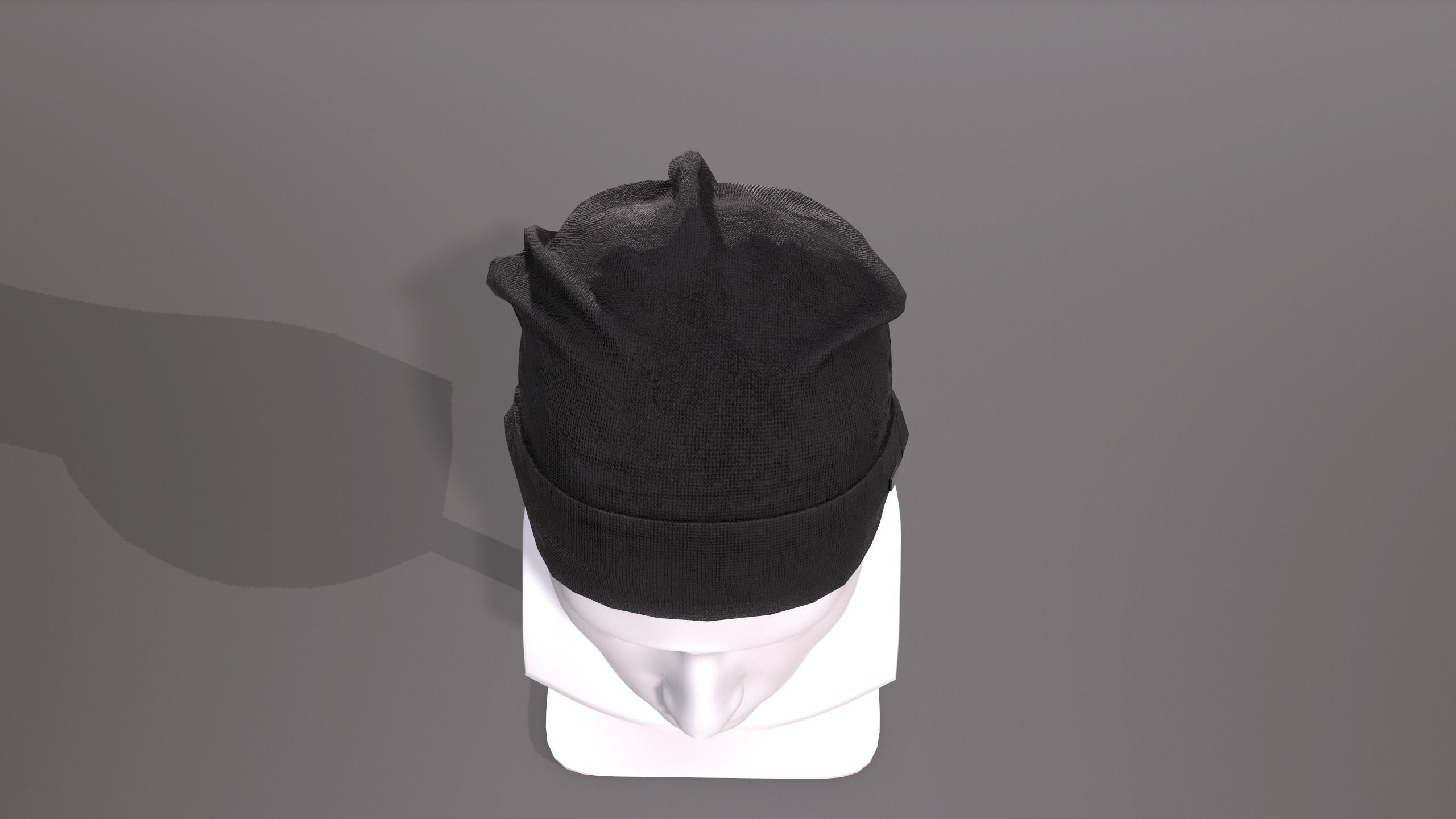 Beanie Hat Low-poly 3D model_6