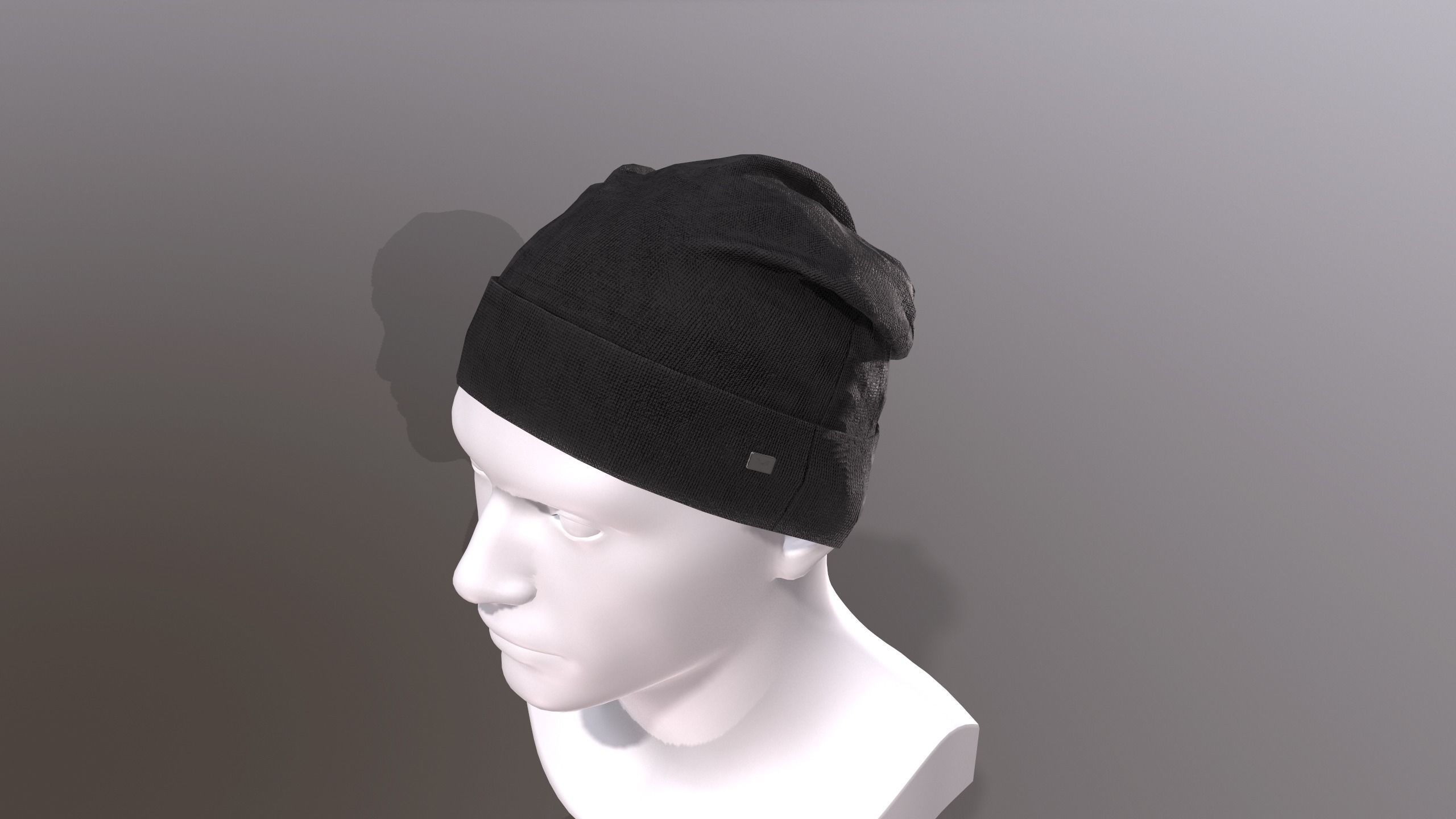 Beanie Hat Low-poly 3D model_7