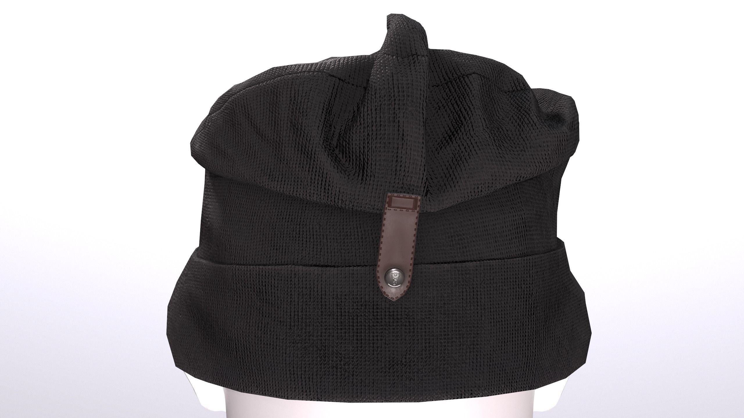 Beanie Hat Low-poly 3D model_16