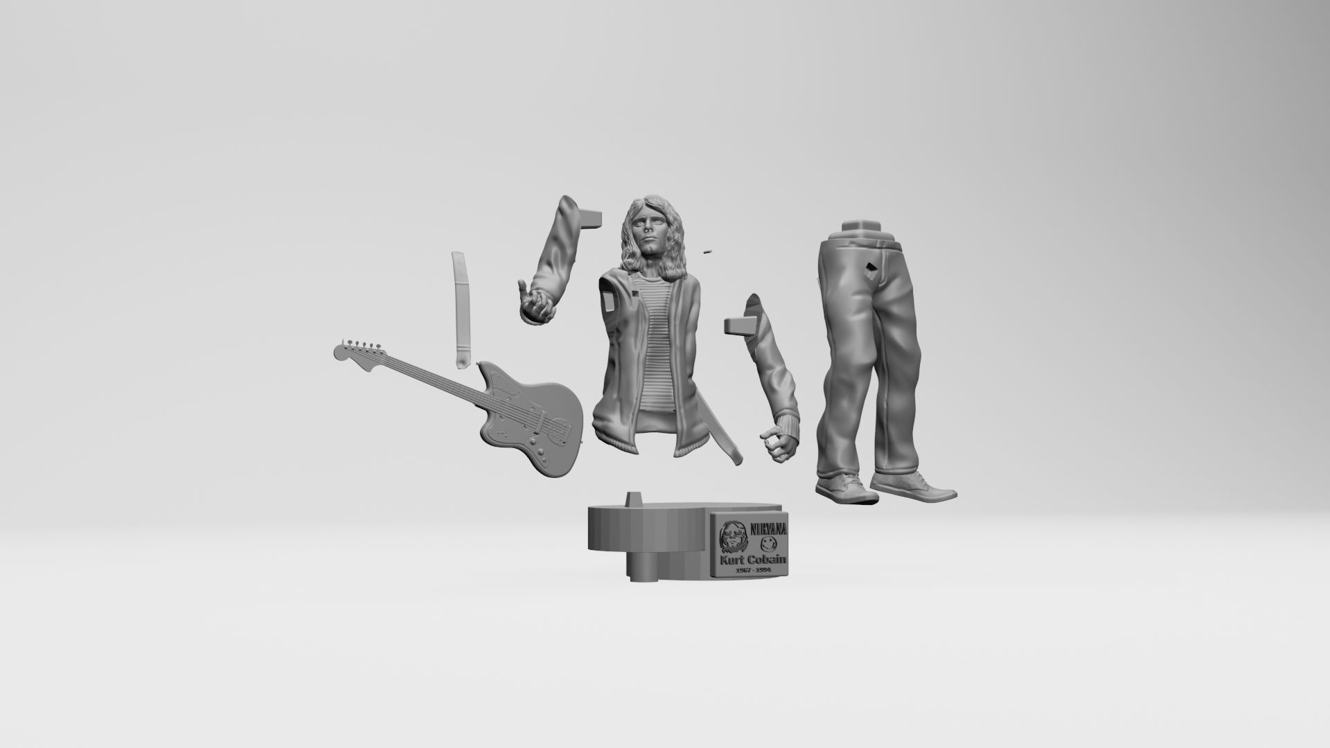 KURT COBAIN - 3DPRINTING 3D model 3D printable | CGTrader