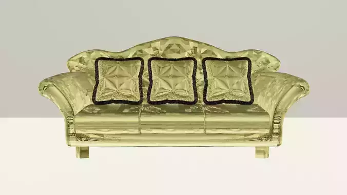 sofa set gold with cushions