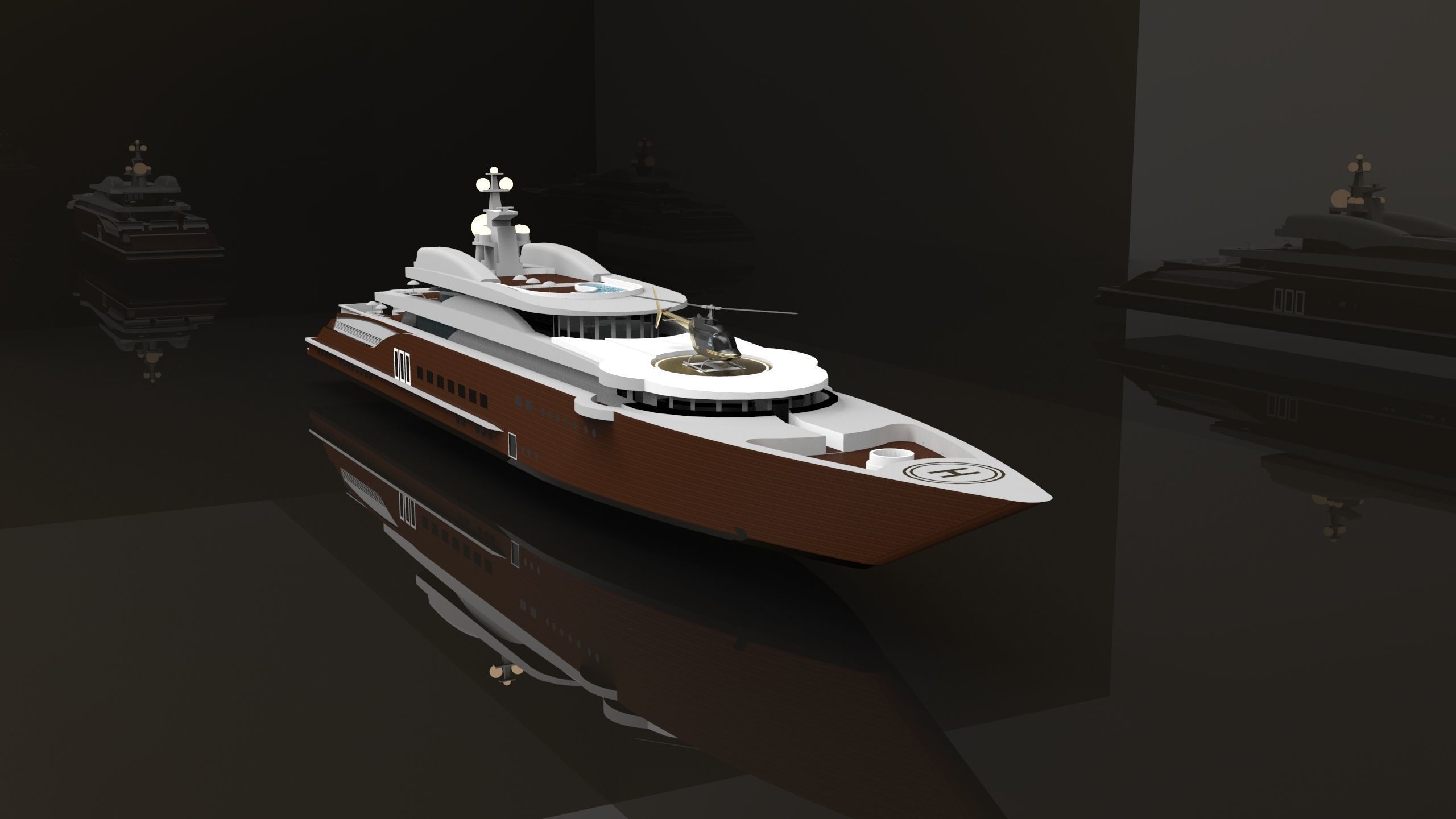 Yacht Luxury 3D model_5