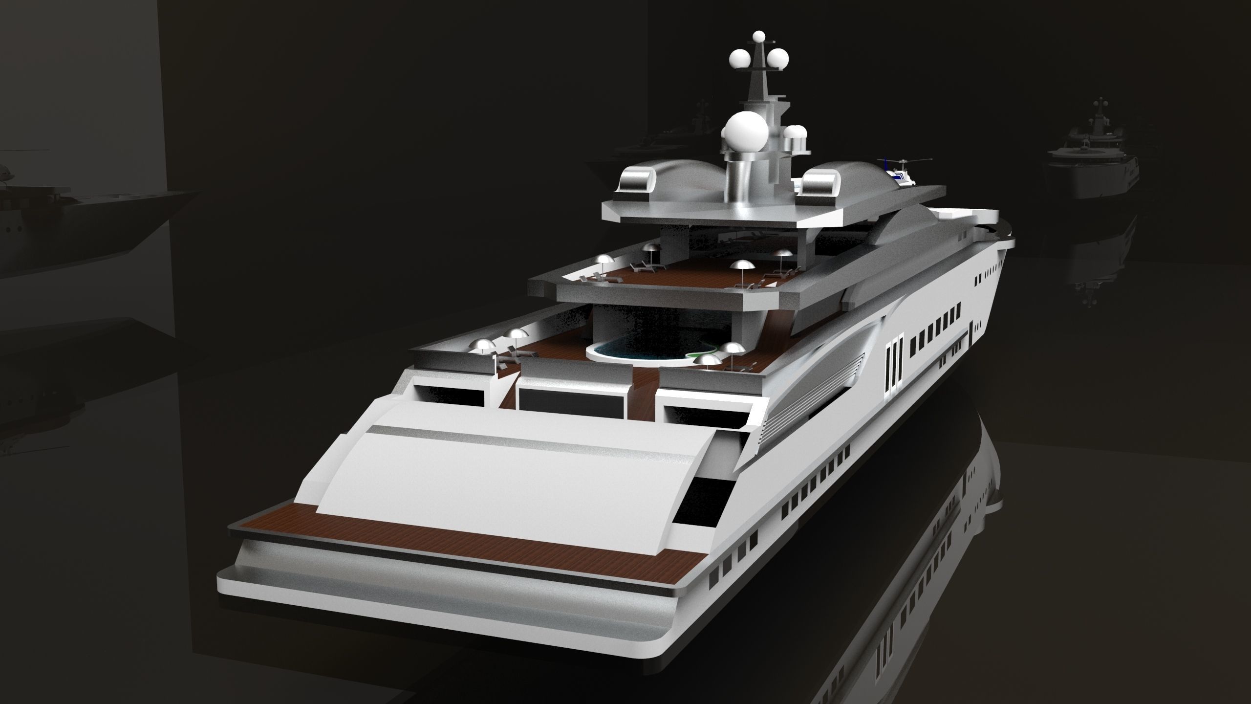 Yacht Luxury 3D model_6