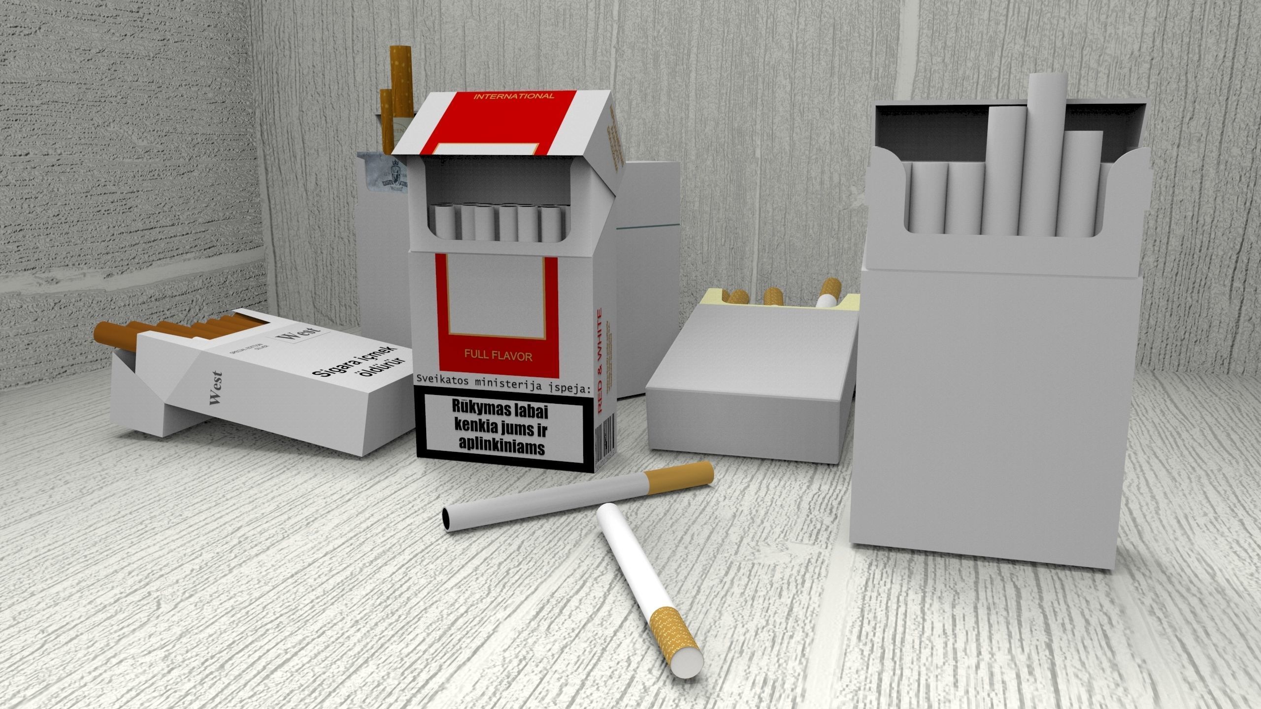 cigarette boxes 3D model_4