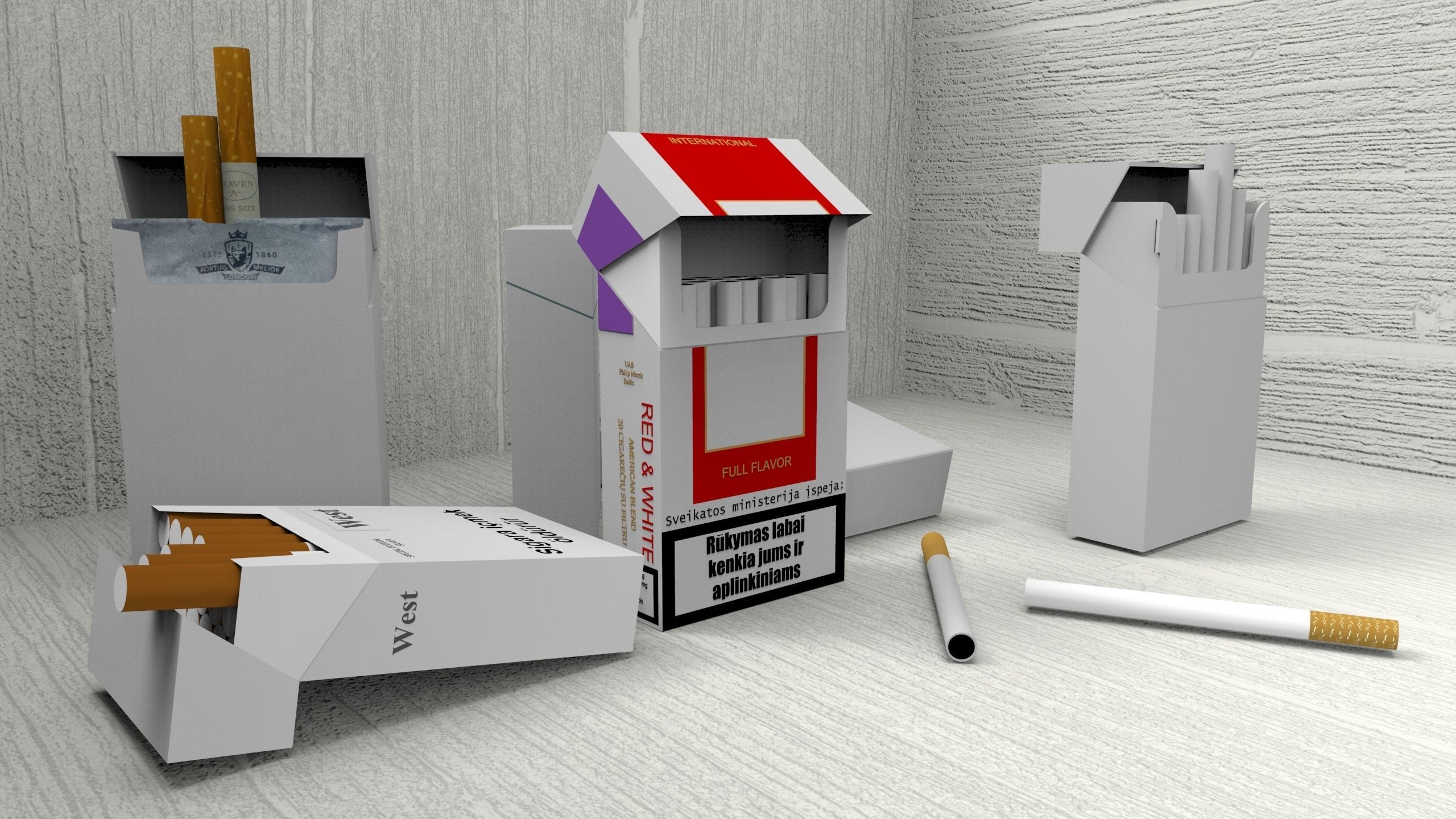 cigarette boxes 3D model_5