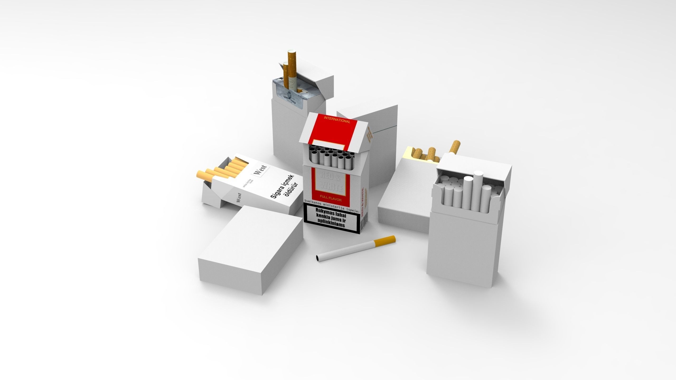 cigarette boxes 3D model_1