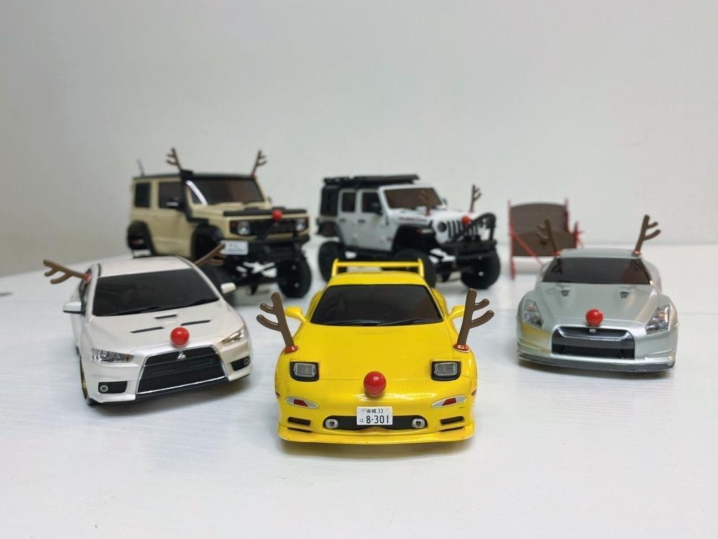 Christmas Reindeer Set for RC Car and Figure 3D print model_3