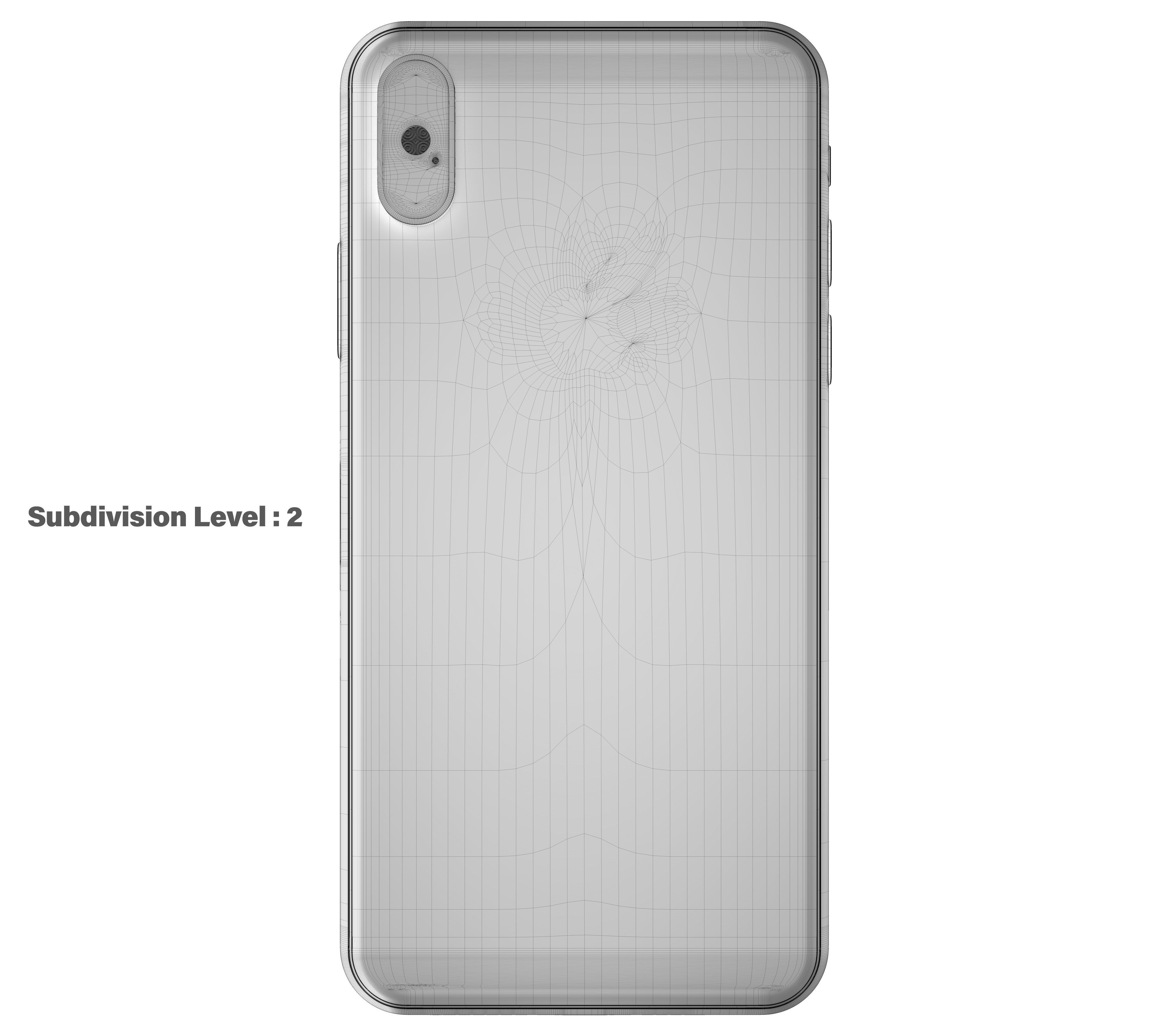 Apple iPhone Xs Max Gold Low-poly 3D model_18