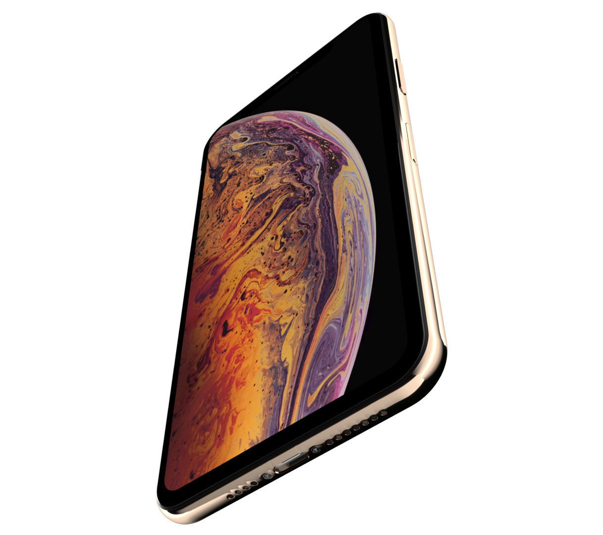 Apple iPhone Xs Max Gold Low-poly 3D model_11