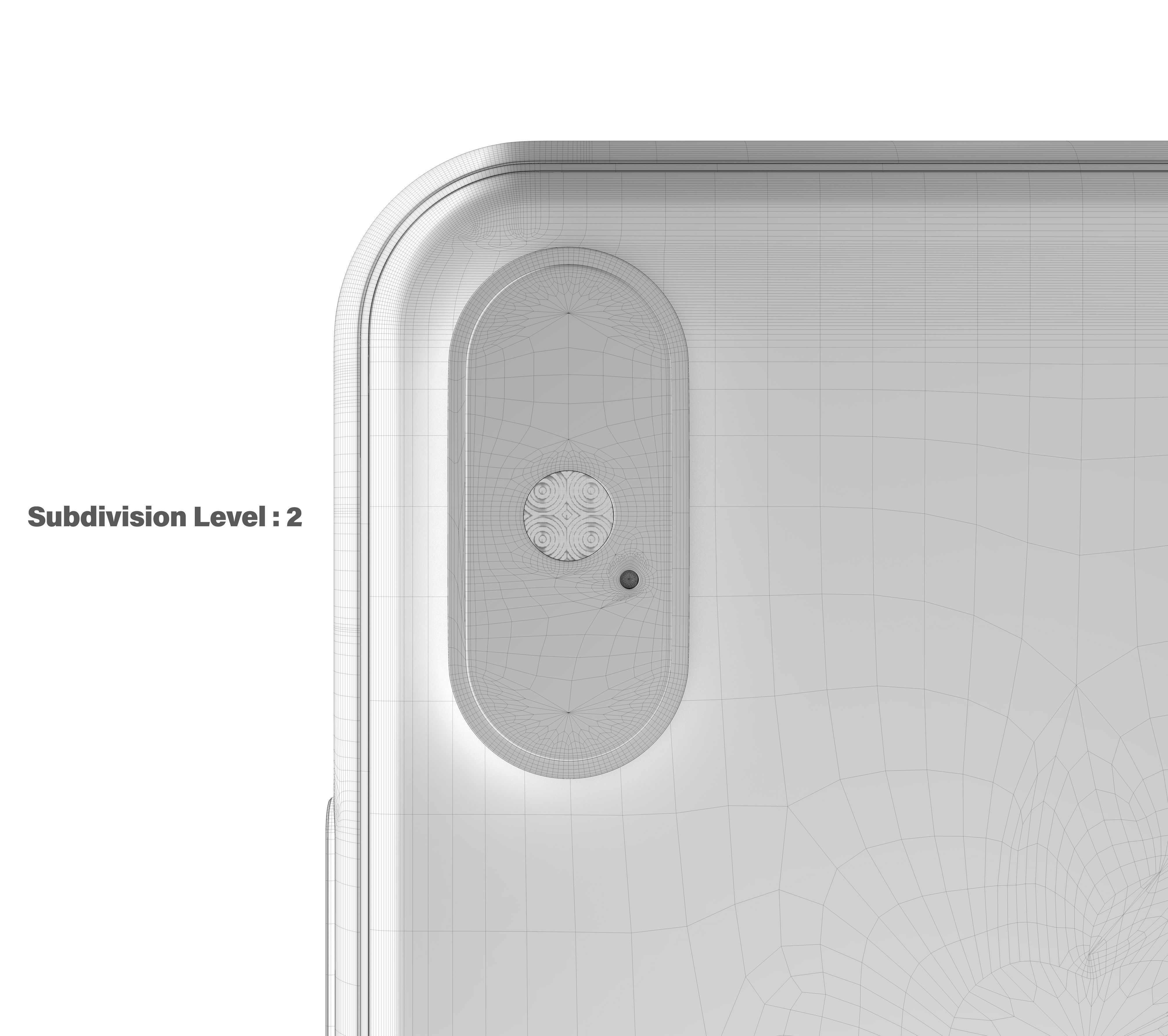 Apple iPhone Xs Max Gold Low-poly 3D model_22