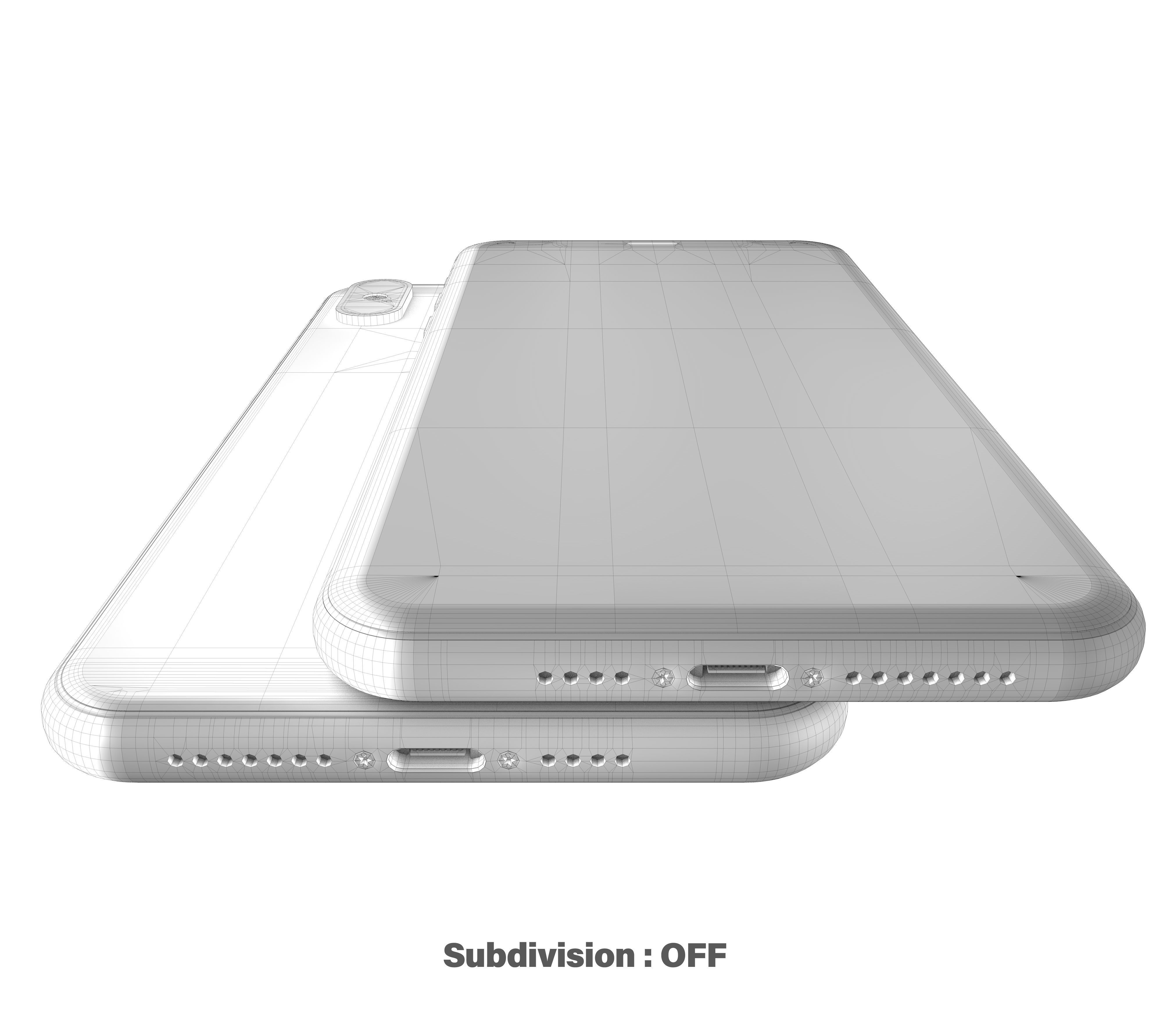 Apple iPhone Xs Max Gold Low-poly 3D model_25