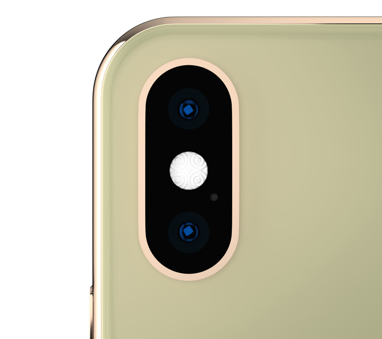 Apple iPhone Xs Max Gold Low-poly 3D model_7