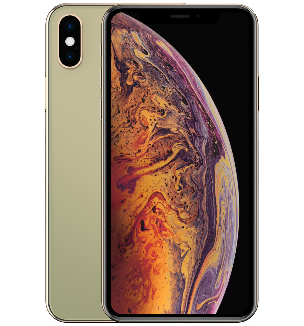 Apple iPhone Xs Max Gold Low-poly 3D model_2
