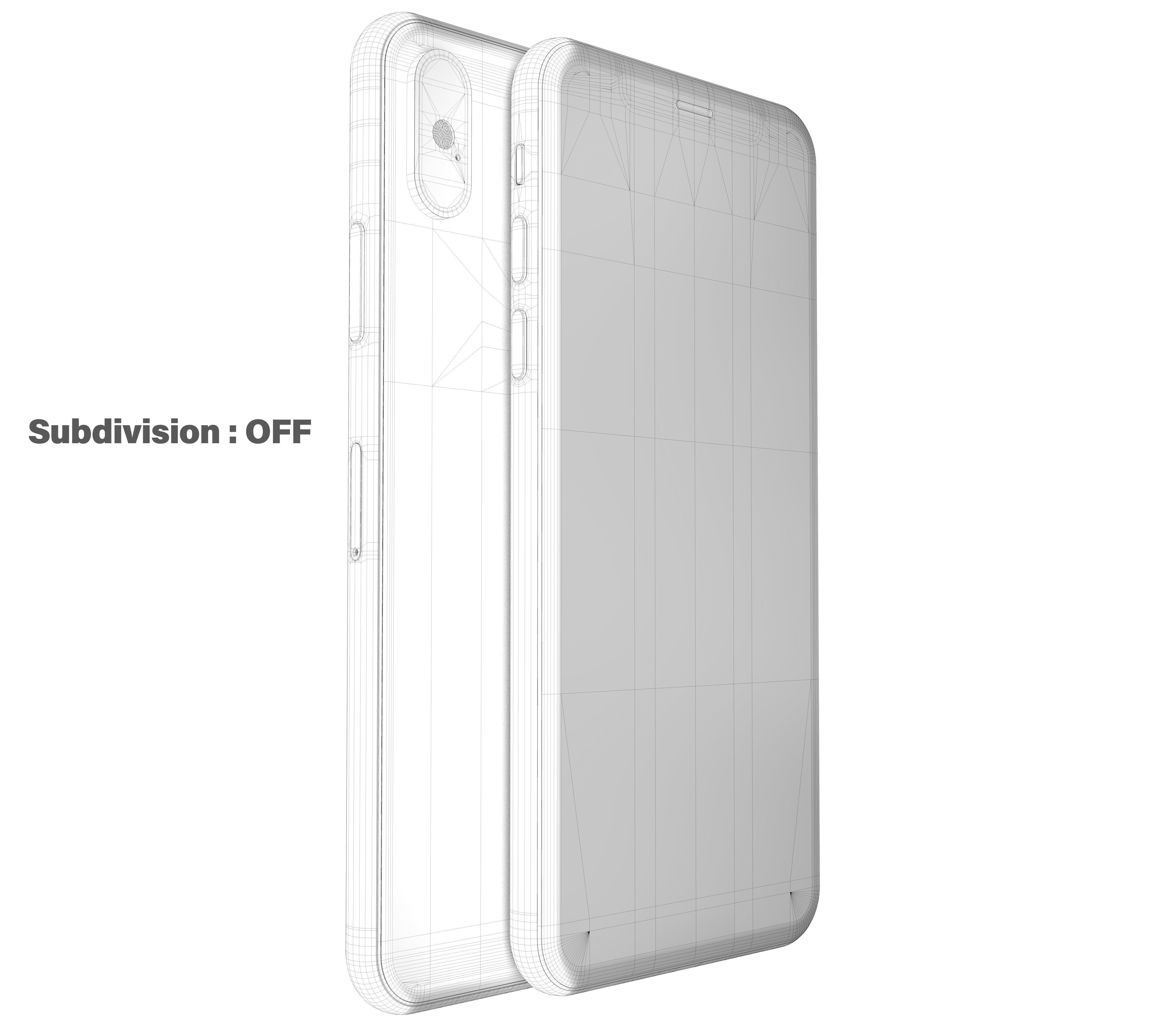 Apple iPhone Xs Max Gold Low-poly 3D model_27