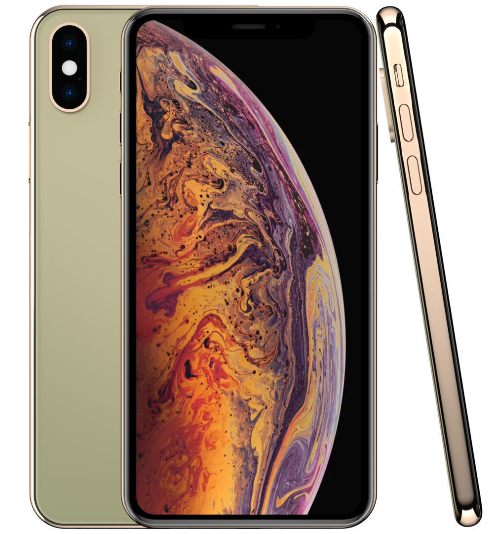Apple iPhone Xs Max Gold Low-poly 3D model_1