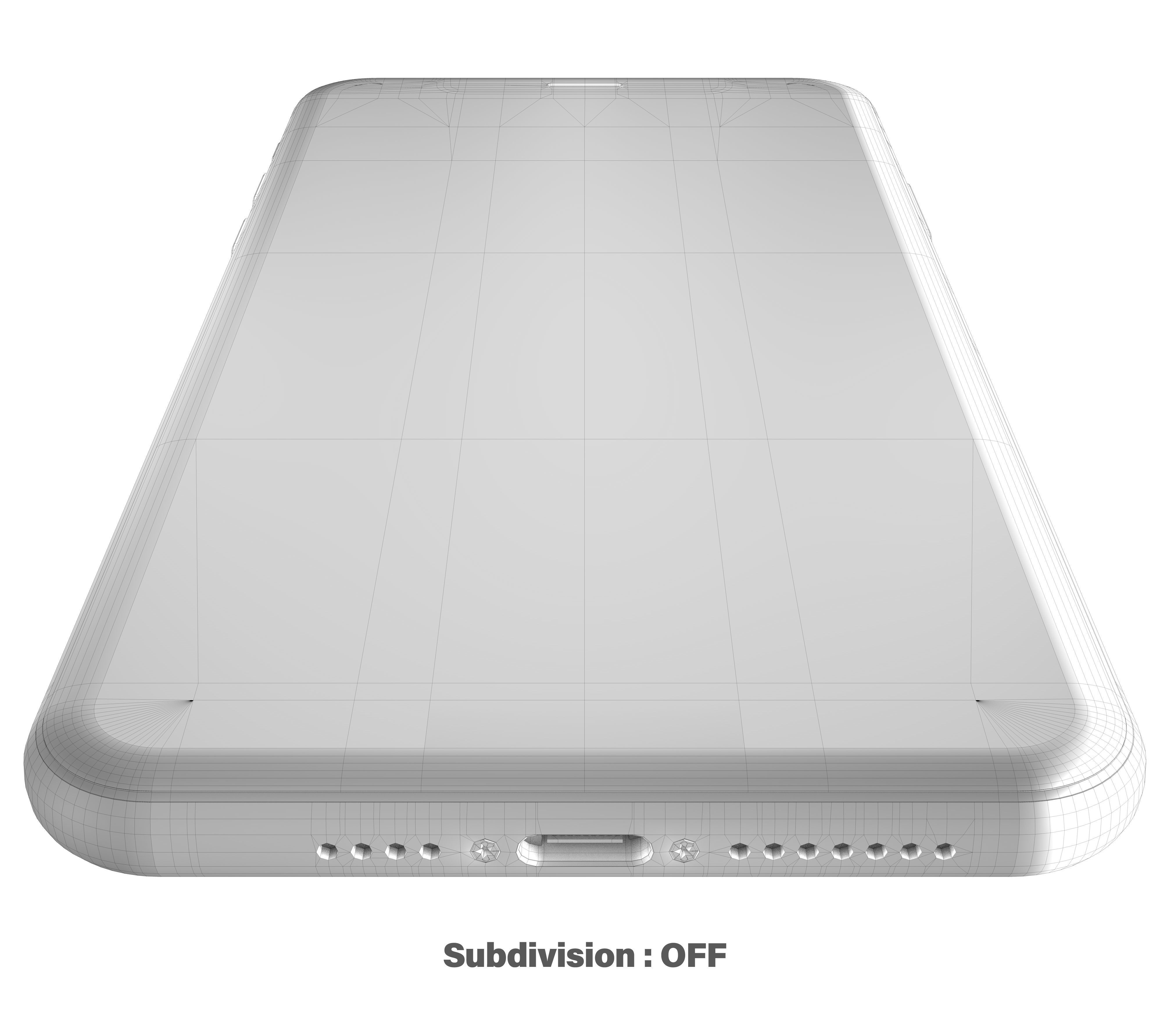 Apple iPhone Xs Max Gold Low-poly 3D model_23