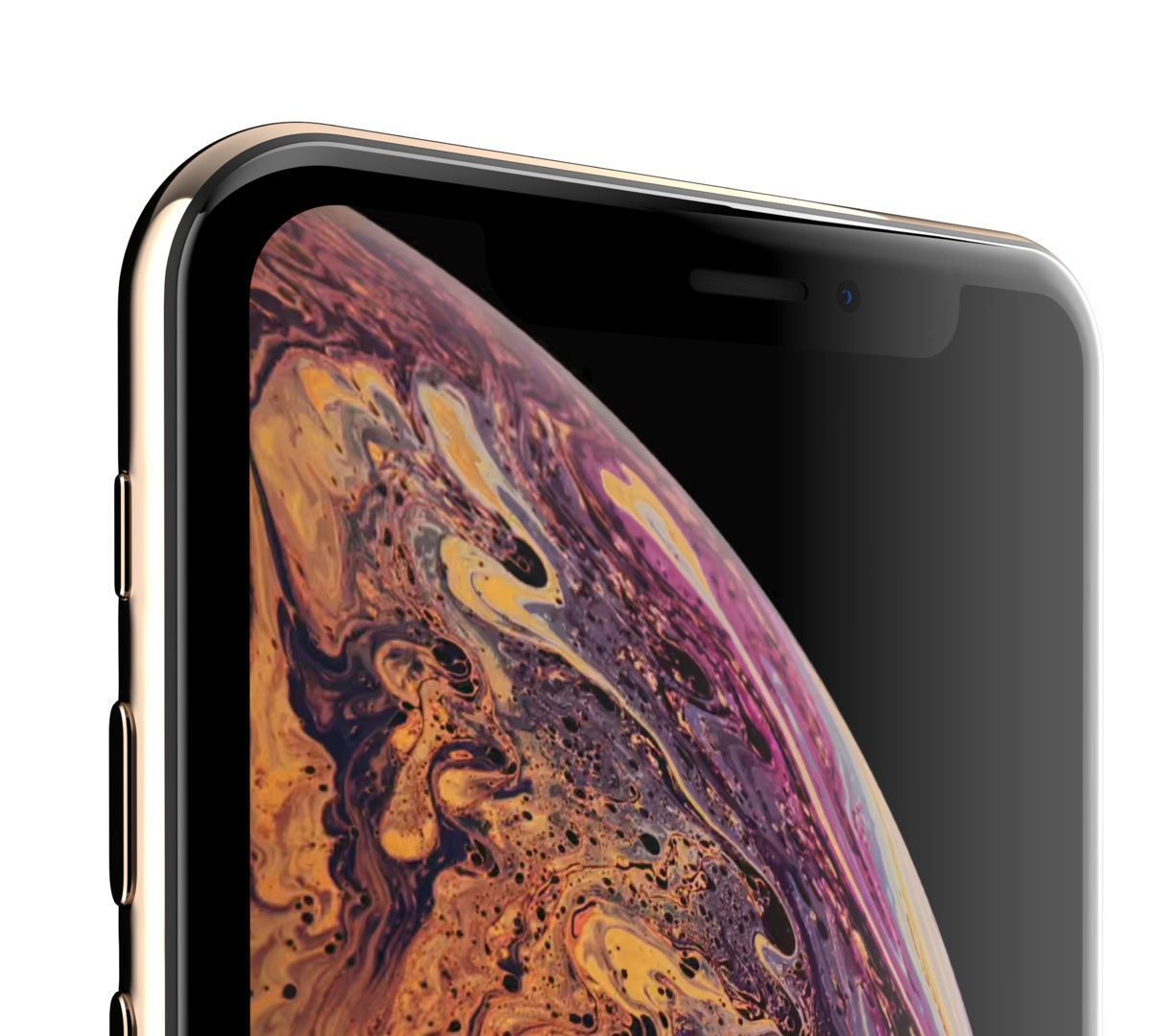 Apple iPhone Xs Max Gold Low-poly 3D model_10