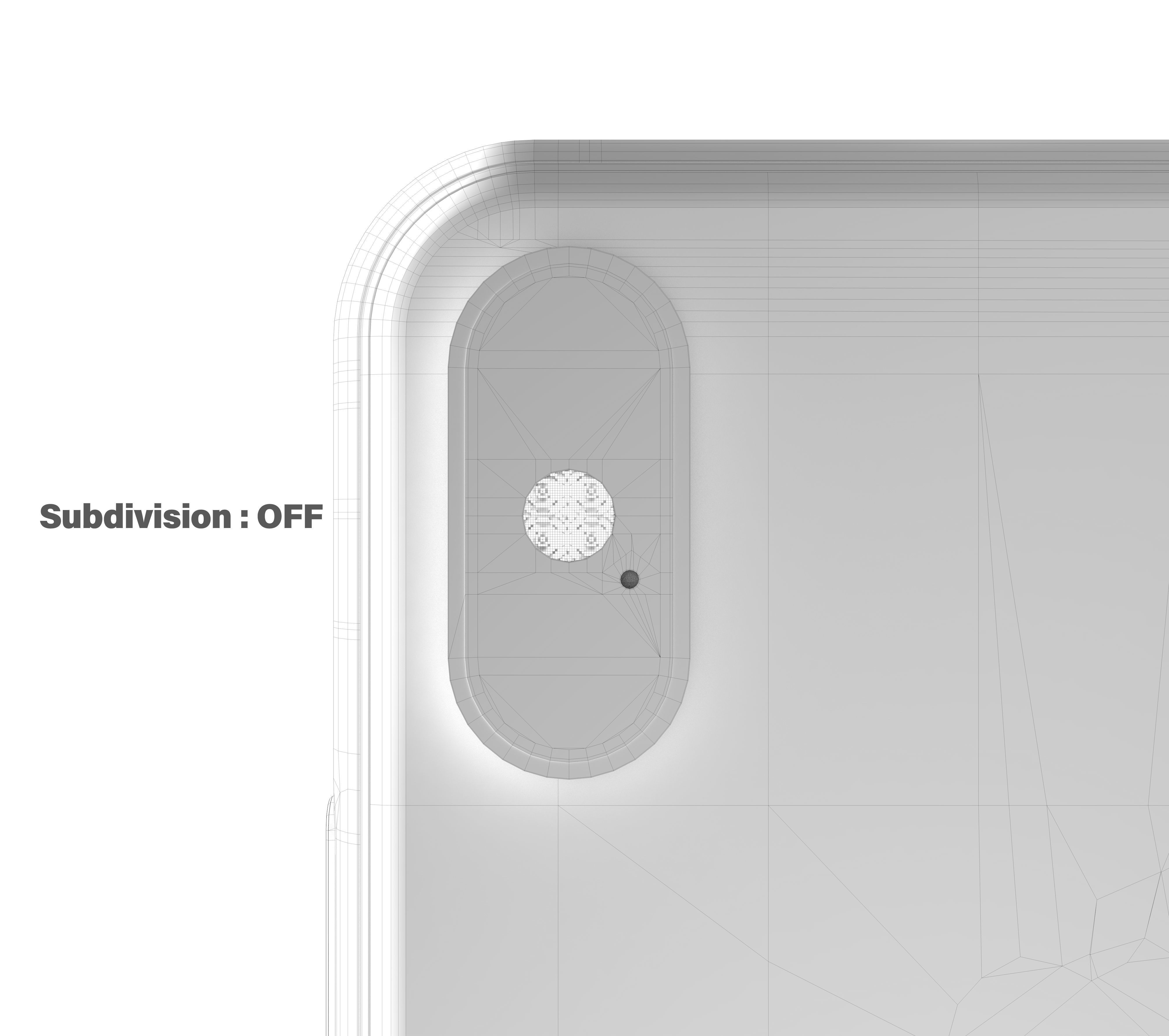 Apple iPhone Xs Max Gold Low-poly 3D model_21