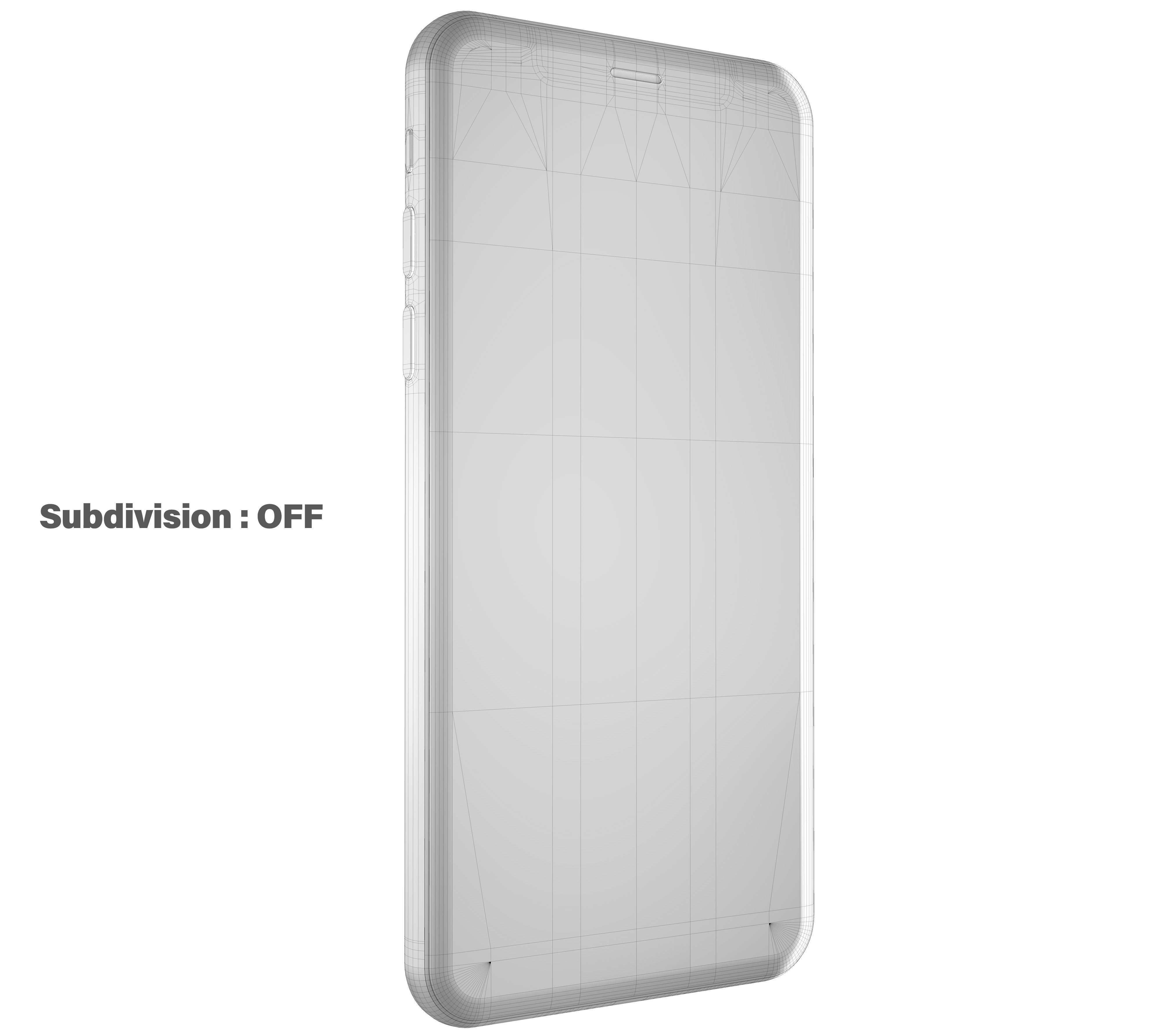 Apple iPhone Xs Max Gold Low-poly 3D model_19