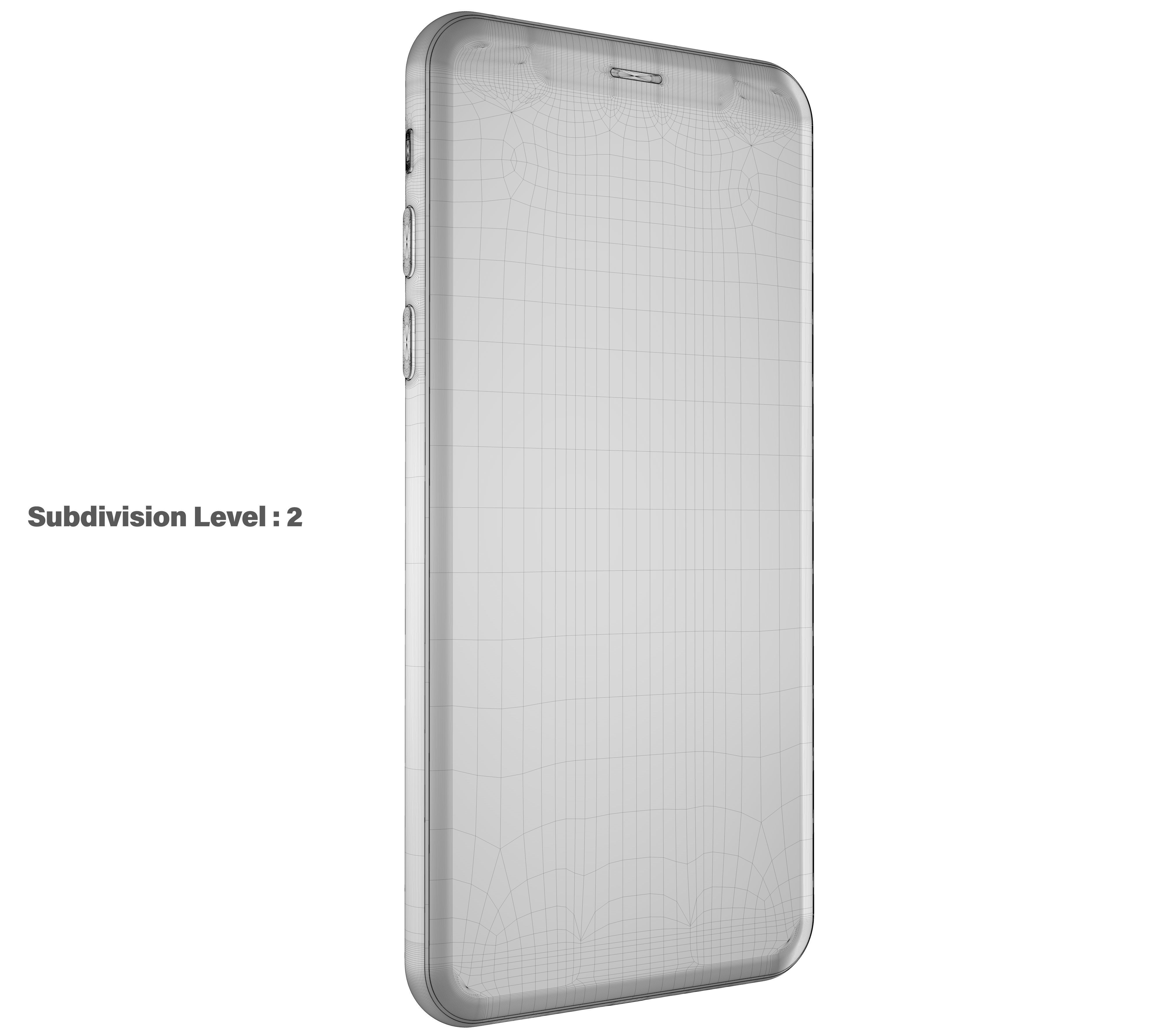 Apple iPhone Xs Max Gold Low-poly 3D model_20