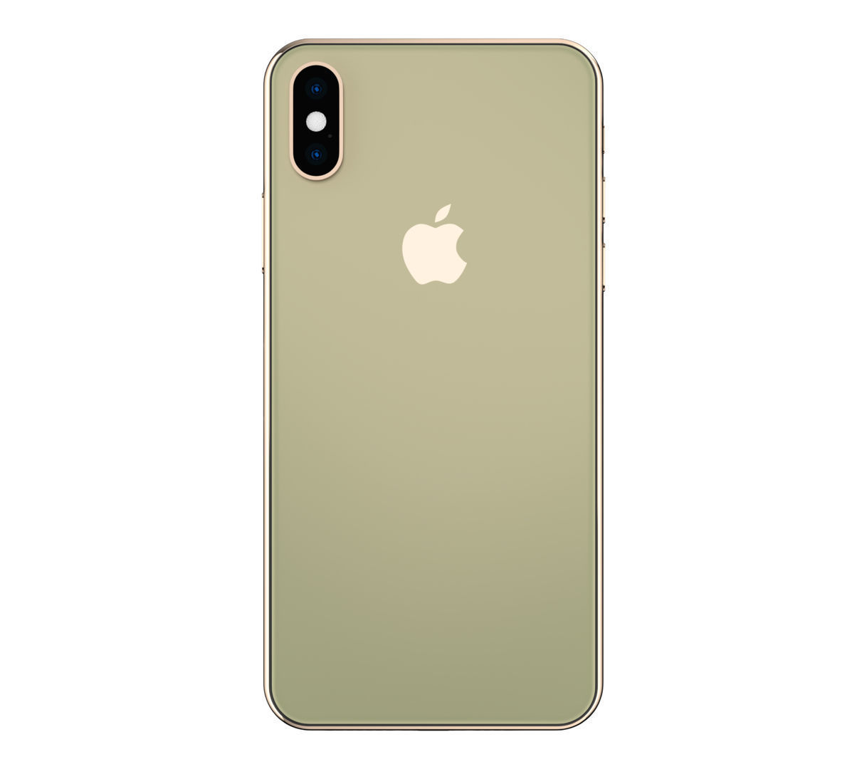 Apple iPhone Xs Max Gold Low-poly 3D model_4