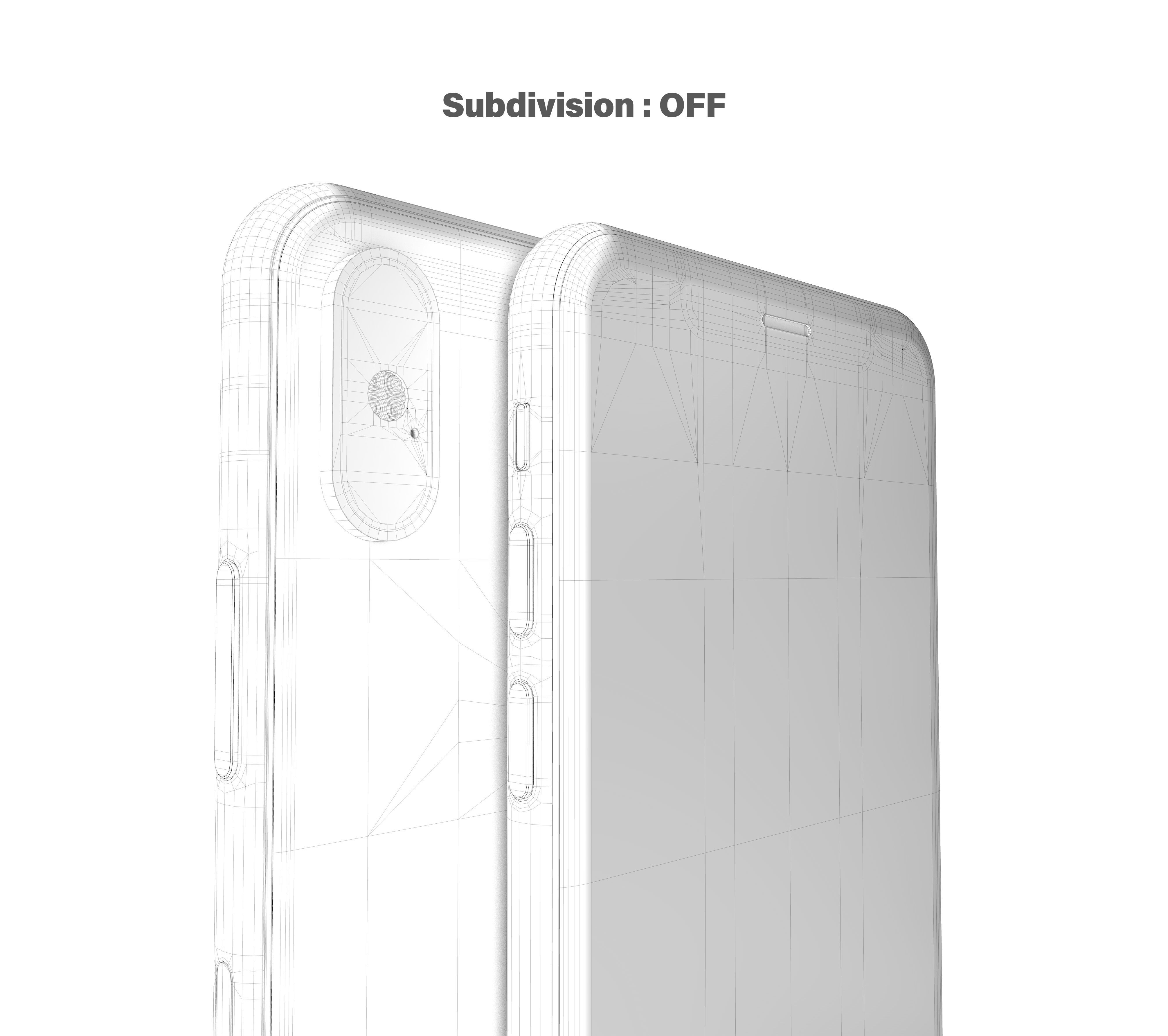 Apple iPhone Xs Max Gold Low-poly 3D model_29