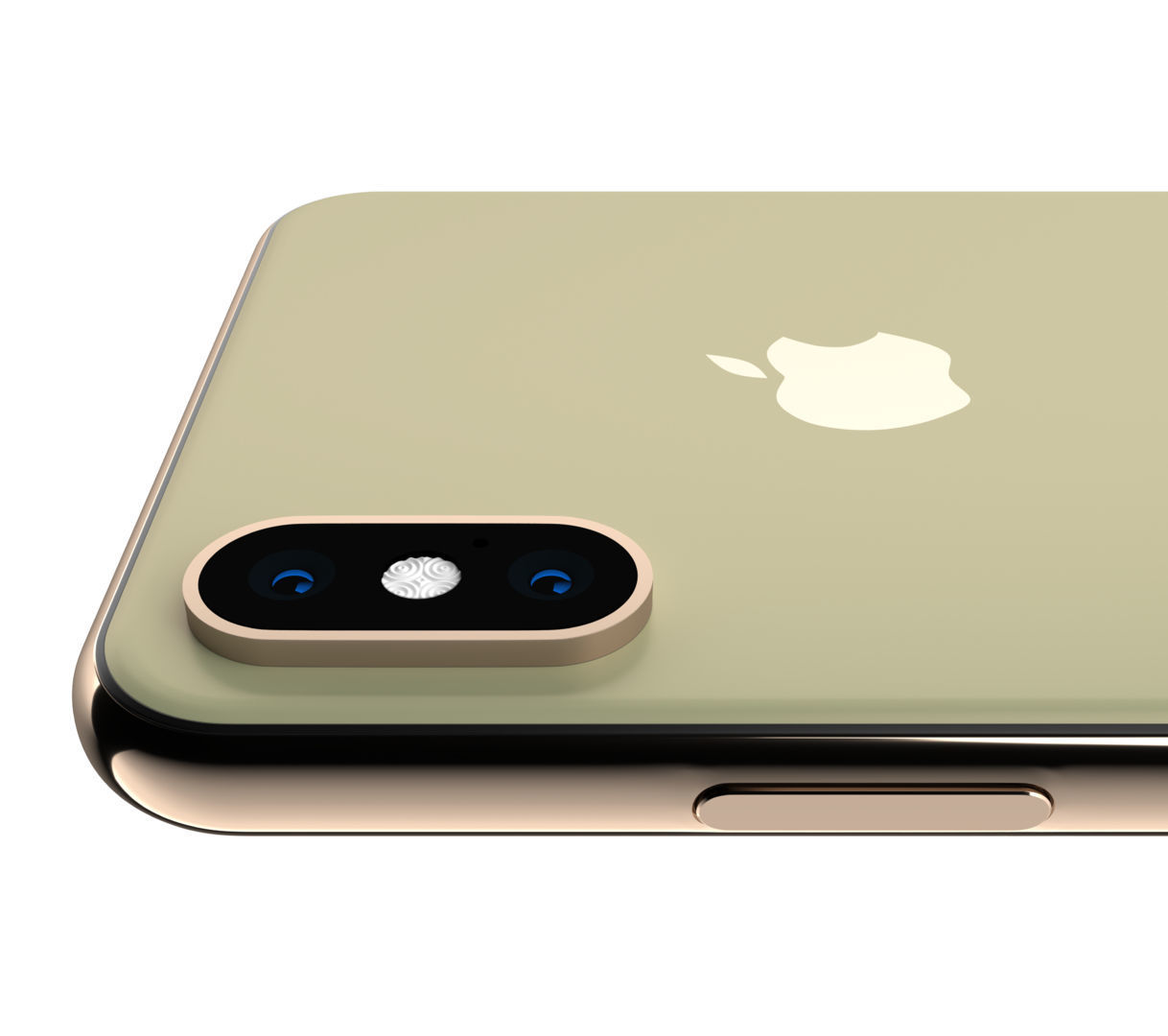 Apple iPhone Xs Max Gold Low-poly 3D model_12
