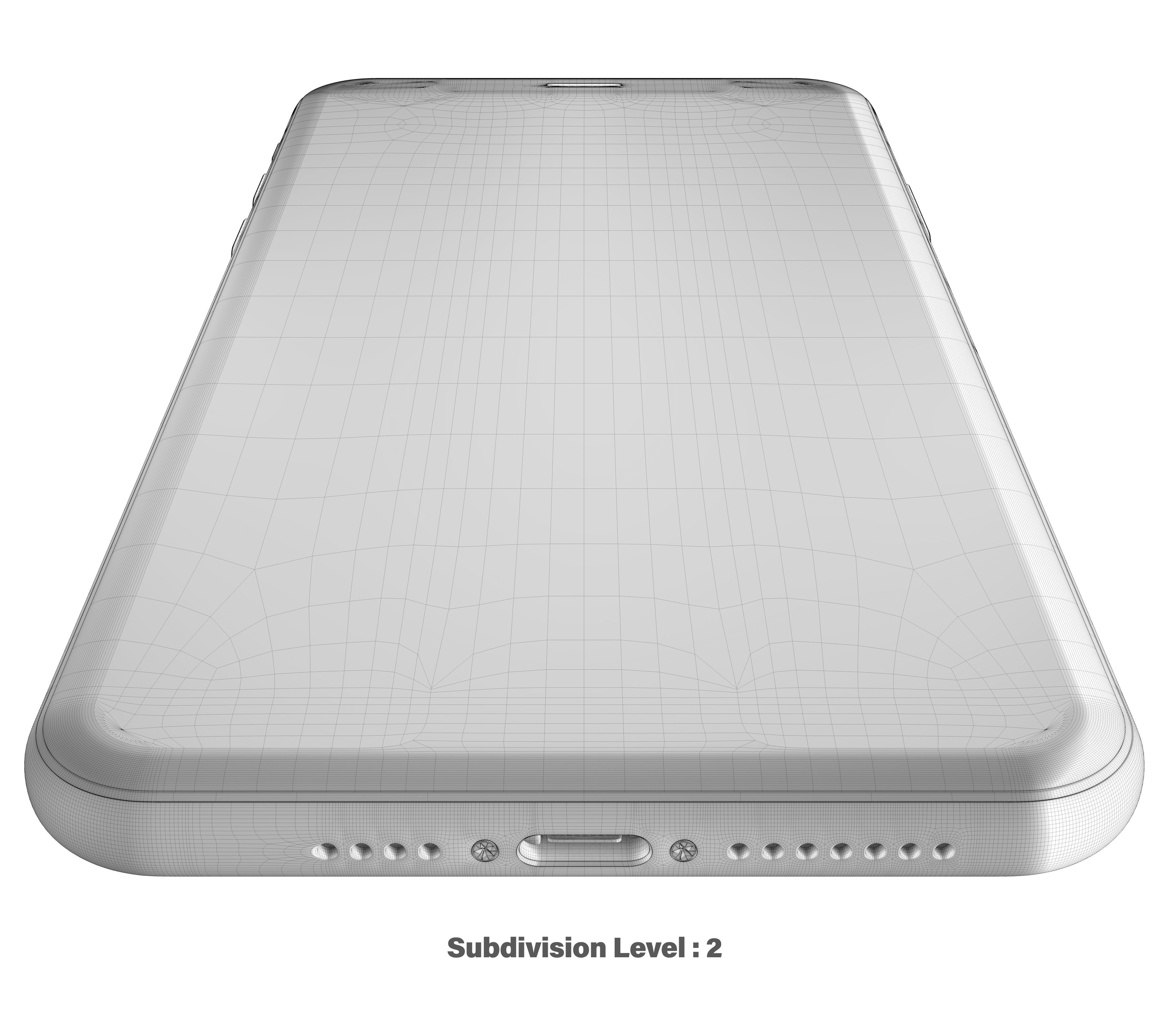 Apple iPhone Xs Max Gold Low-poly 3D model_24