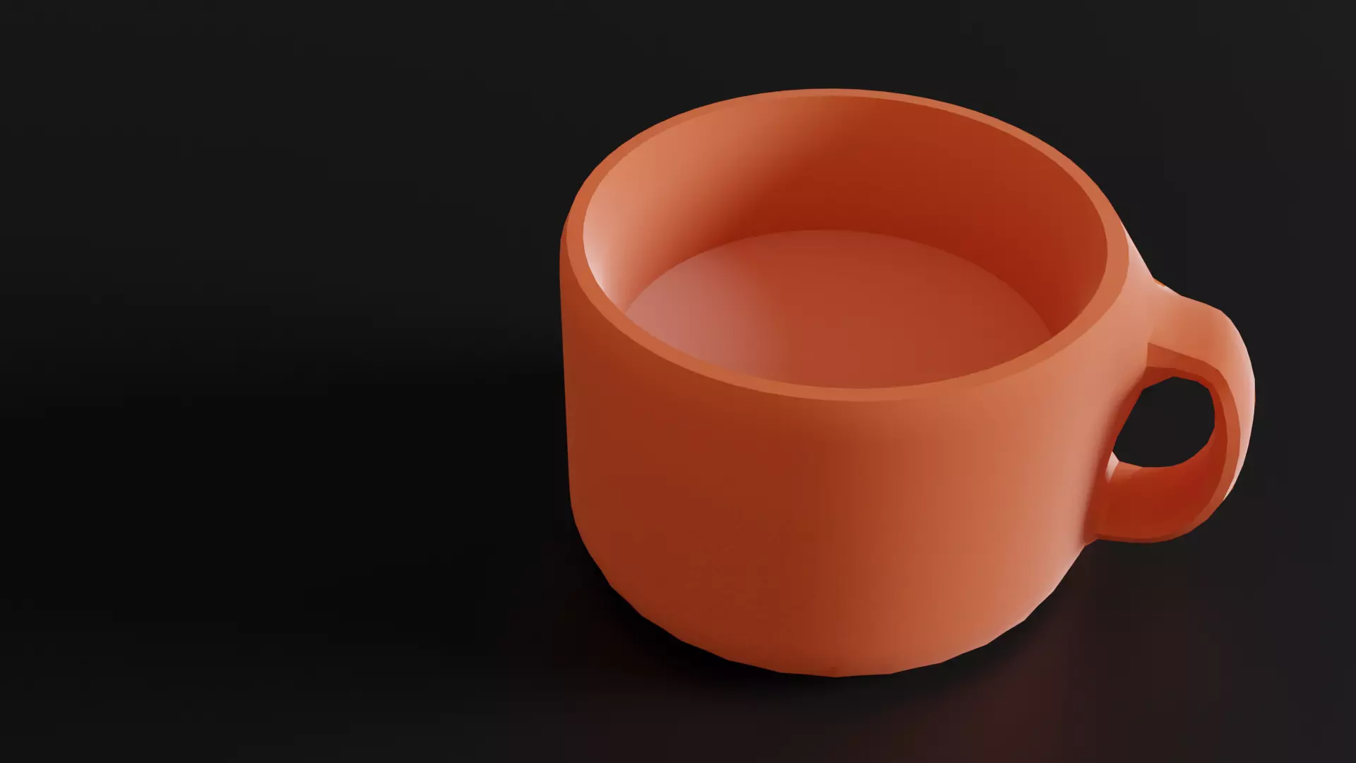 Low Poly Clay Mug Low-poly 3D model_0