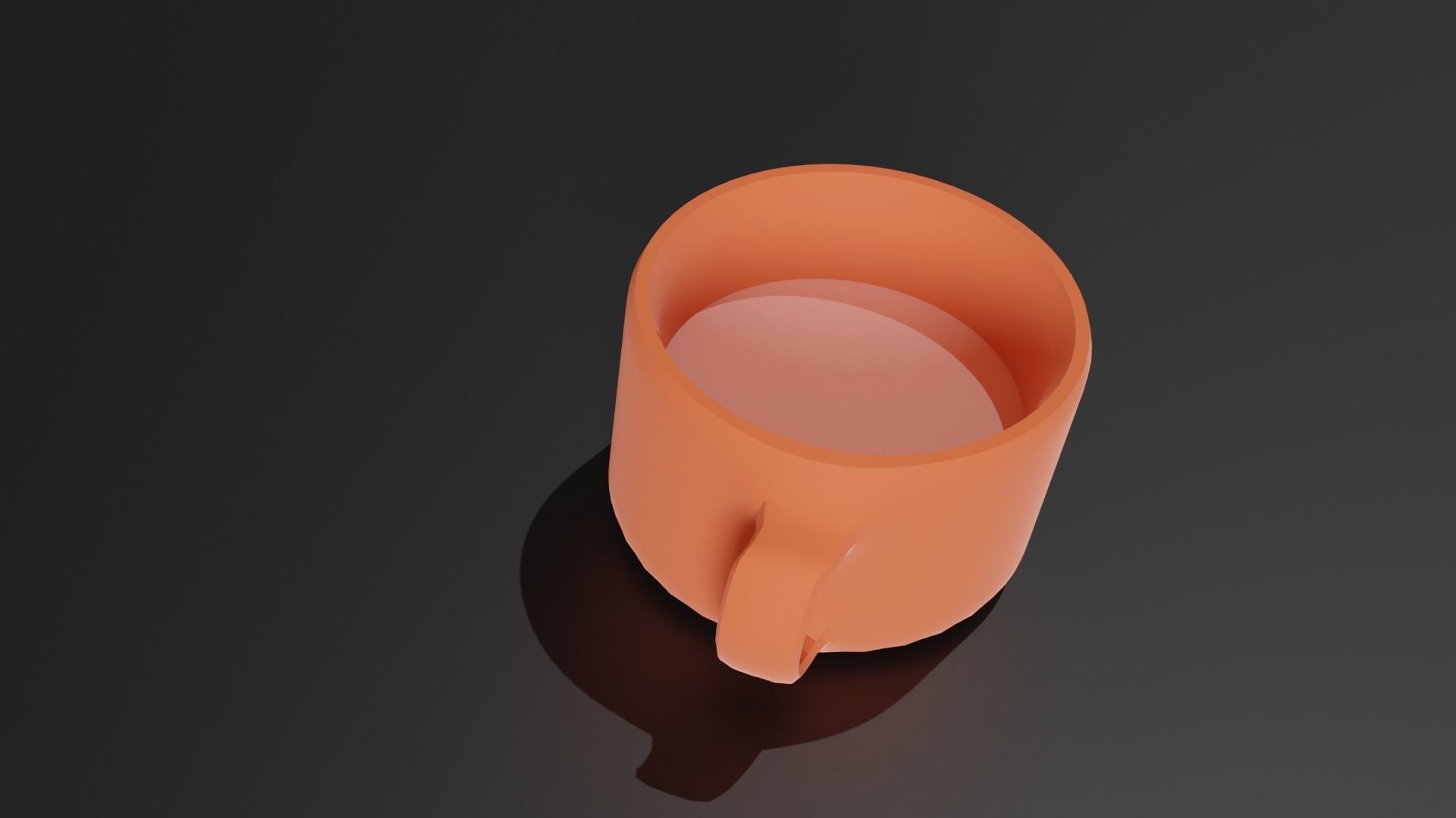Low Poly Clay Mug Low-poly 3D model_1