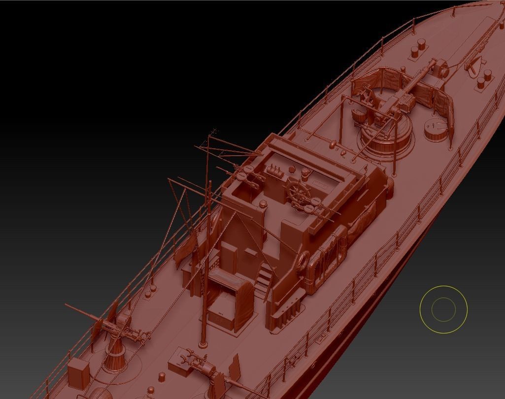 Fairmile class C gunboat 3D model_6