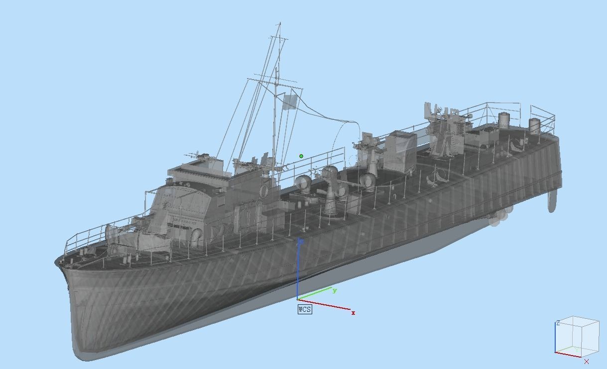 Fairmile class C gunboat 3D model_13