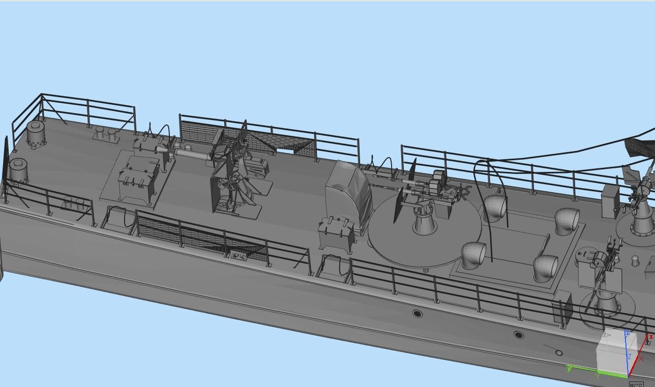 Fairmile class C gunboat 3D model_11
